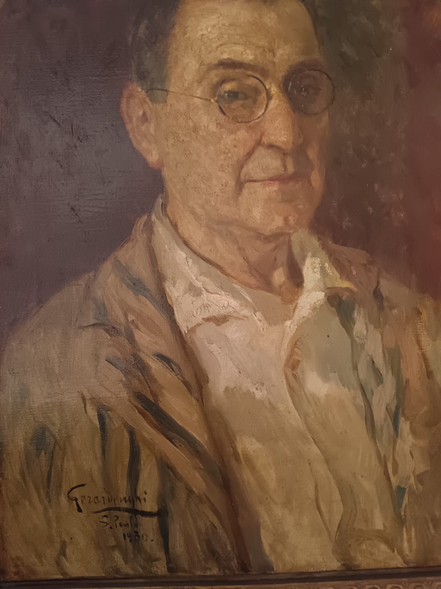 Bigio Gerardenghi (1876-1957) - Ritratto dipinto olio su tela