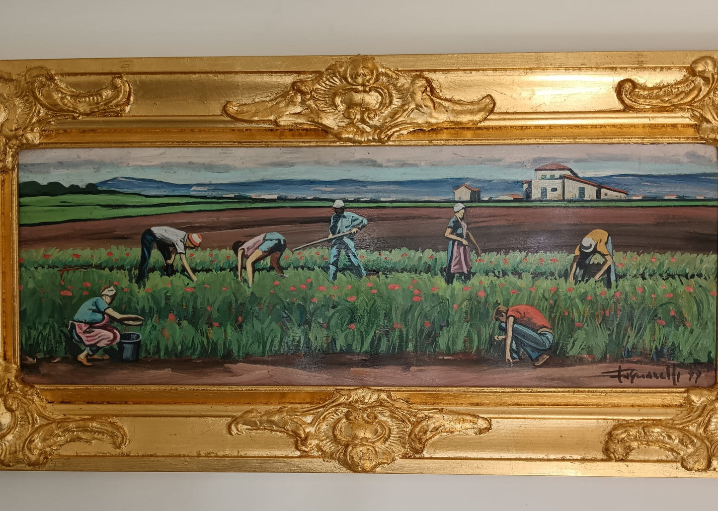 Fascianelli Domenico (XX Secolo)- dipinto olio su legno