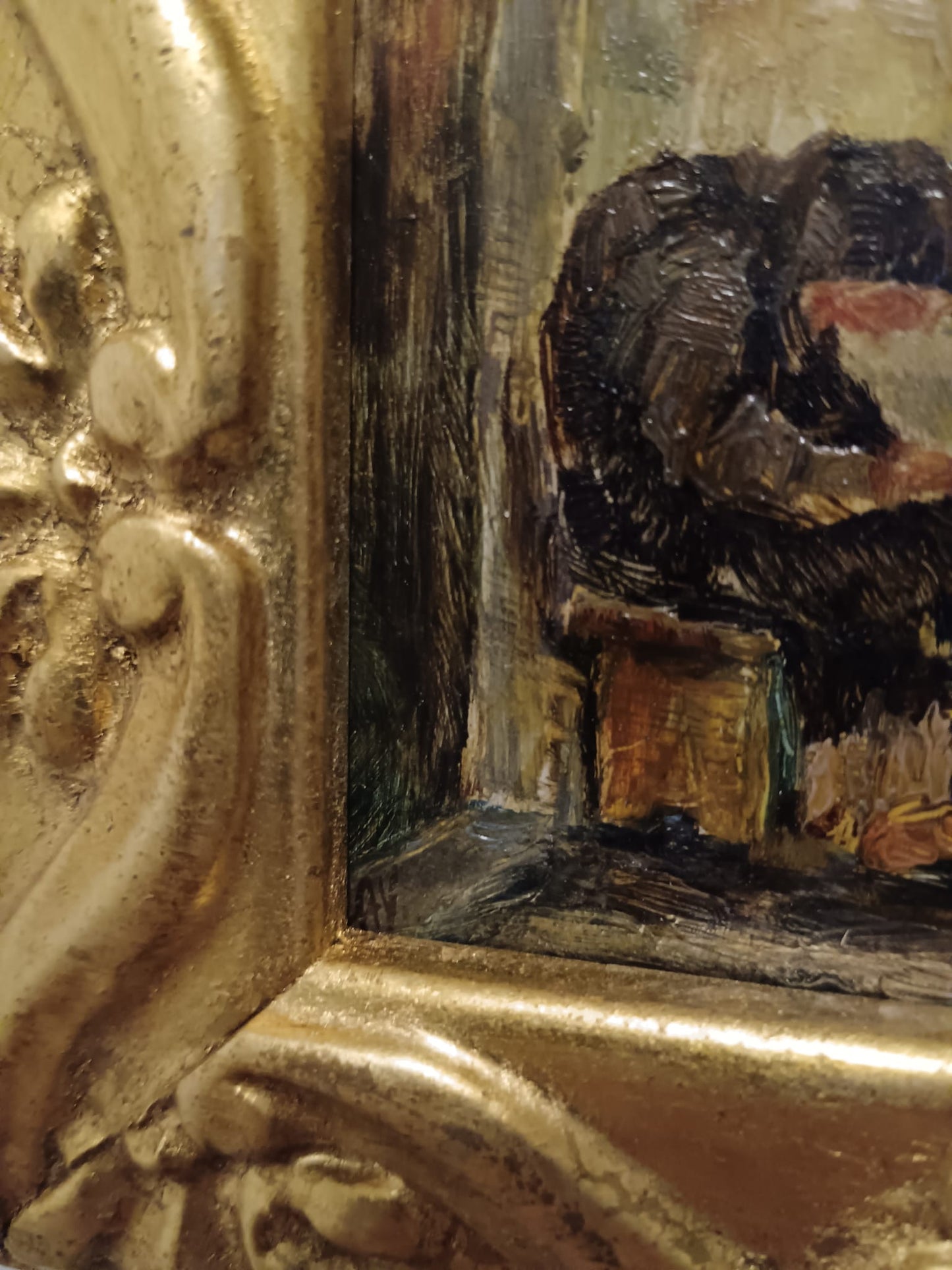 Dipinto olio su legno- prima metà del novecento