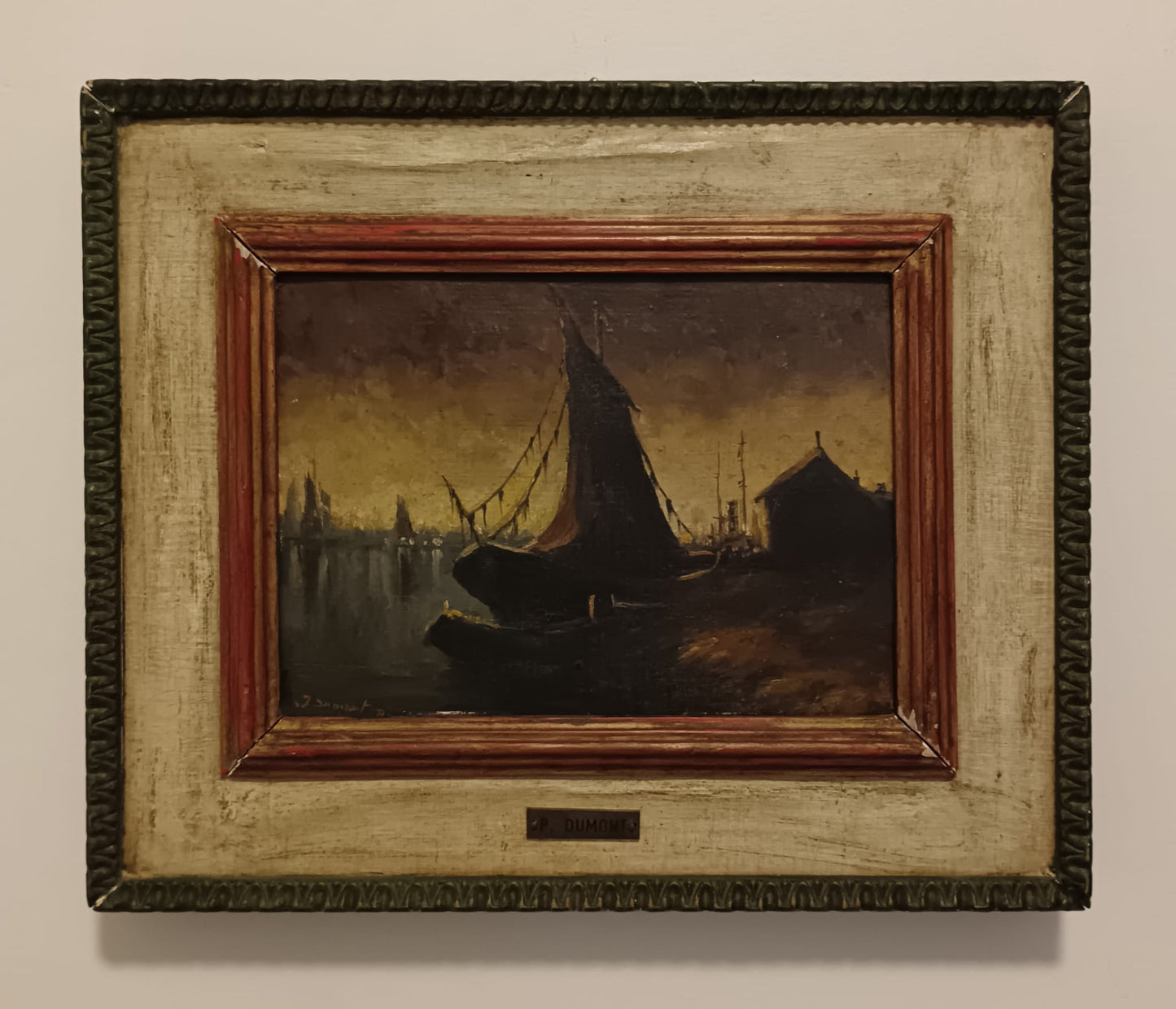 Pierre Dumont (XIX secolo)- Dipinto olio su pannello ( cartoncino)