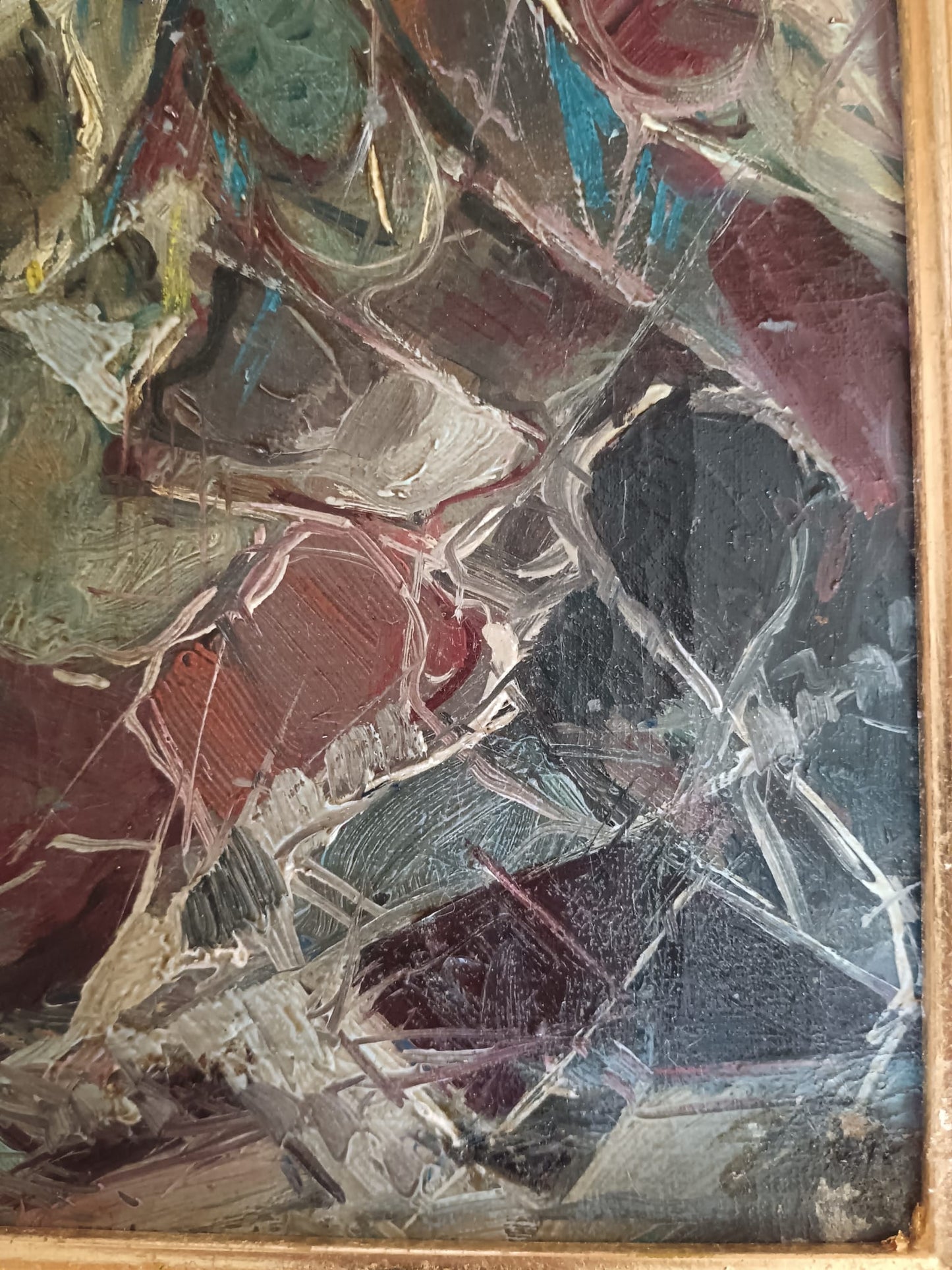 Maternità (scuola Europea XX Secolo)- dipinto olio su tela