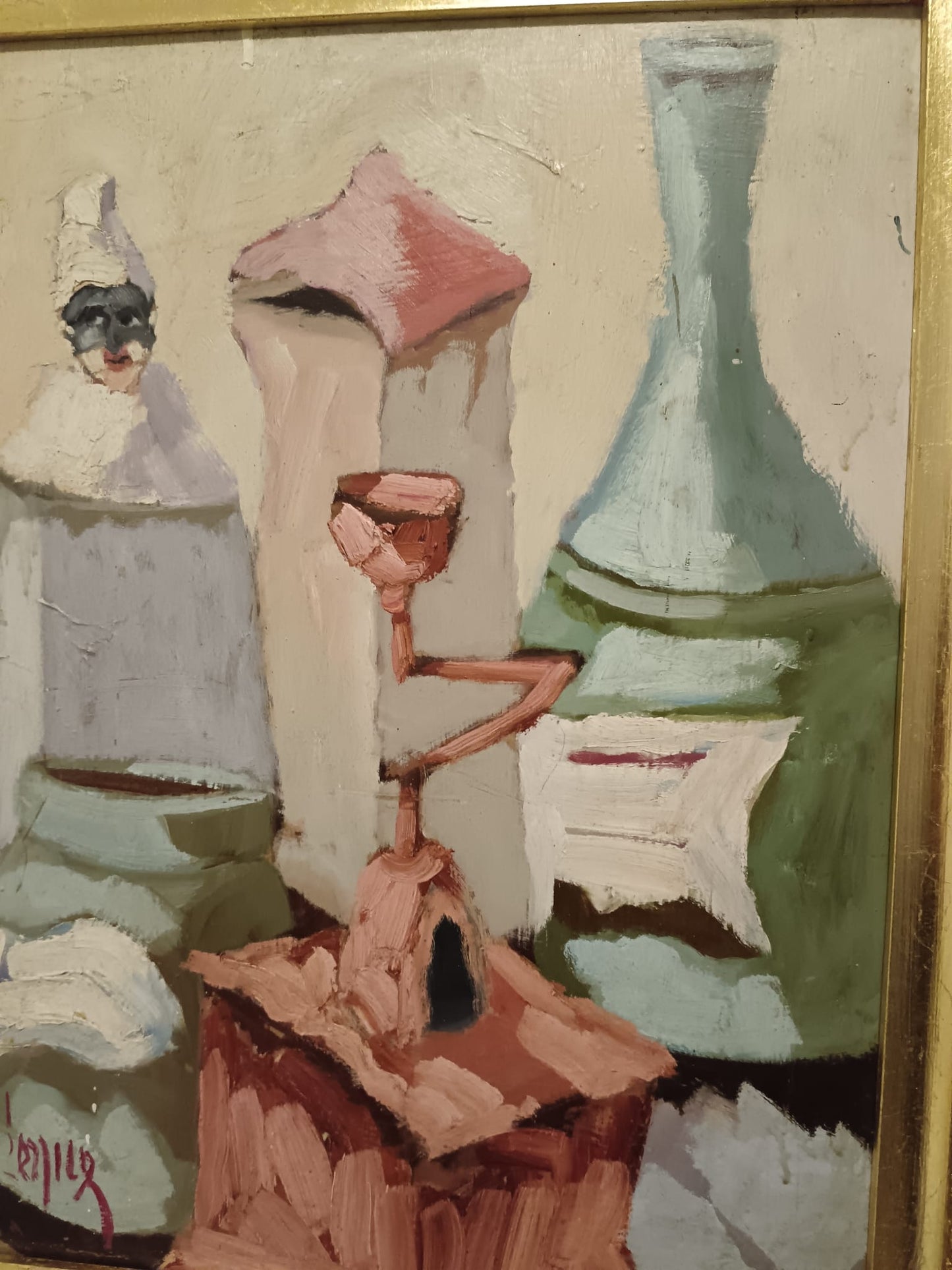 Serpico (XX Secolo)- Natura morta- dipinto olio su masonite