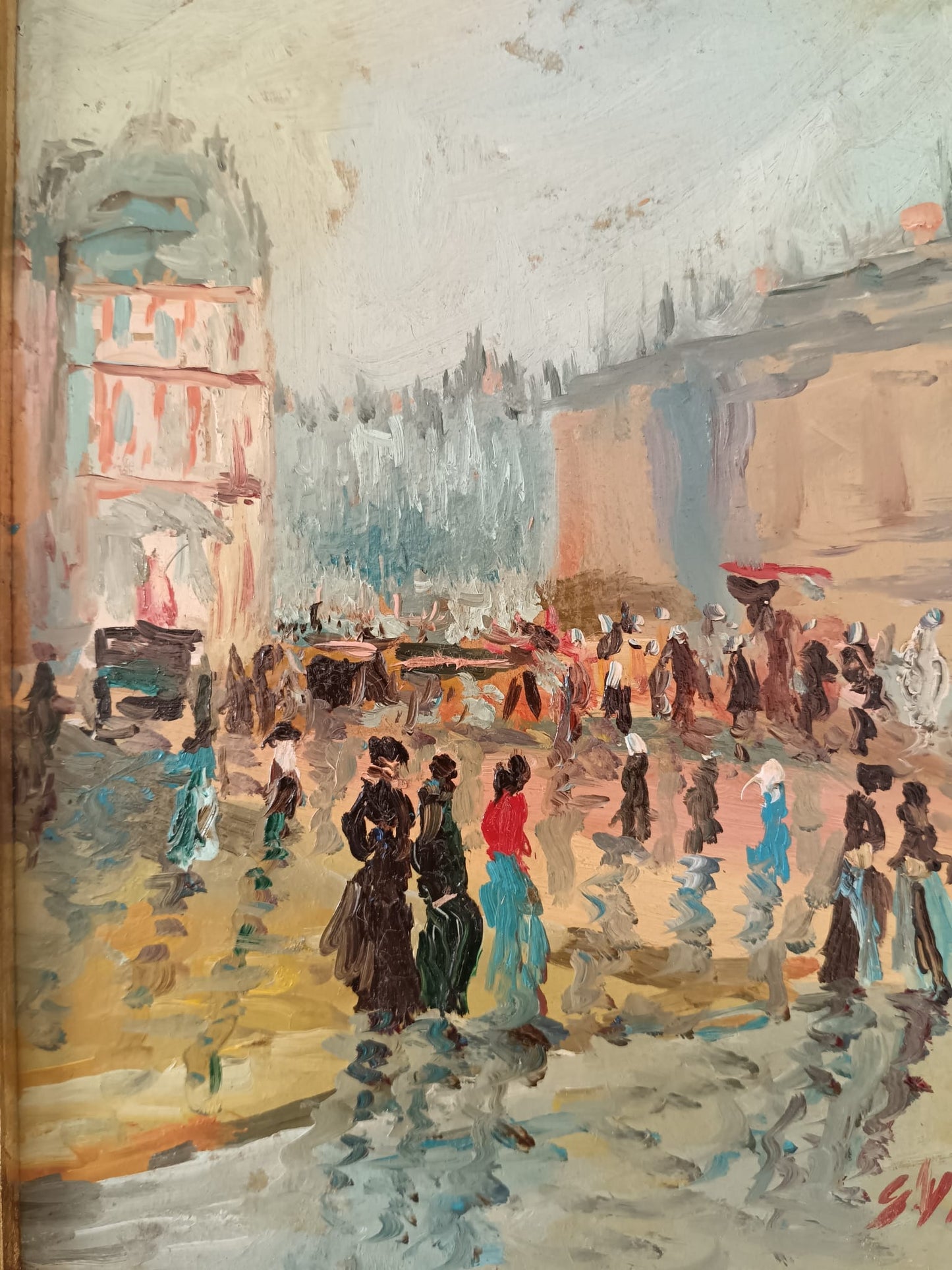 Giovanni Vicedomini ( Nocera Superiore 1946)- dipinto olio su cartoncino