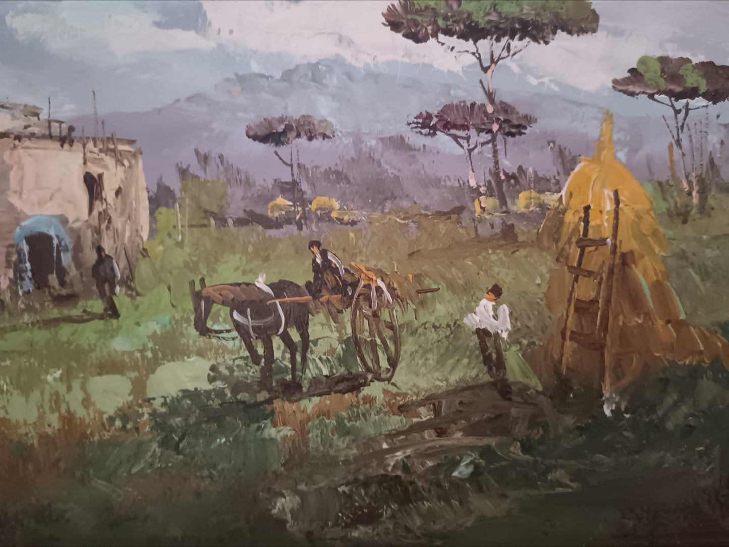 Guglielmo Curti ( Roma 1896-1966) dipinto olio su legno, epoca XX secolo