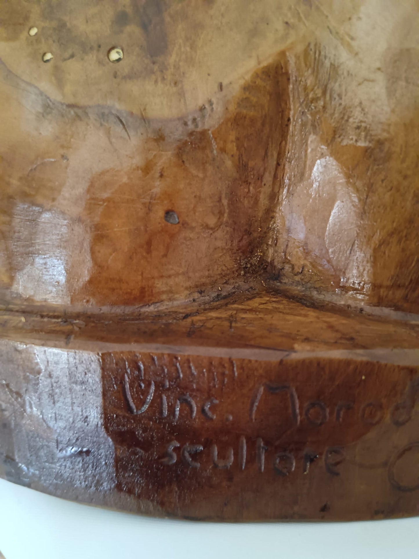 Vincenzo Moroder- scultura in legno 1942