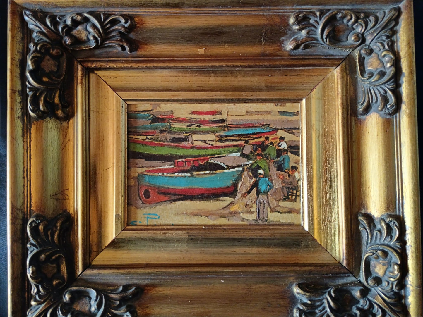 Dipinto olio su cartoncino firmato in basso a sinistra ( Giovanni Prassi, Napoli 1945)