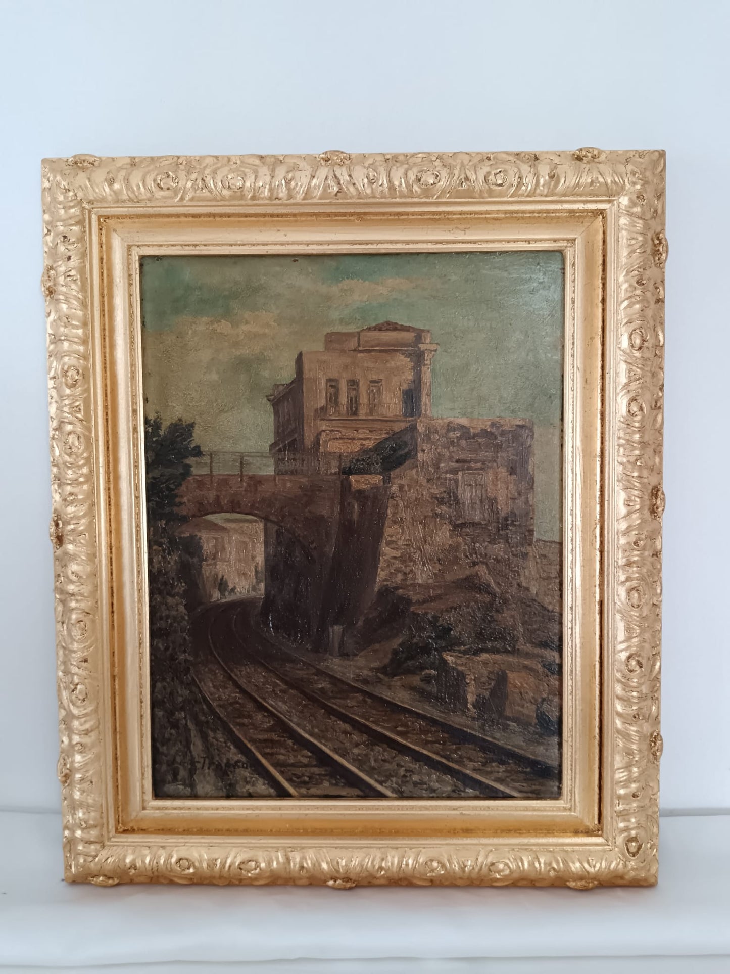 Giuseppe Trapani (scuola Napoletana XX Secolo)- dipinto olio su legno