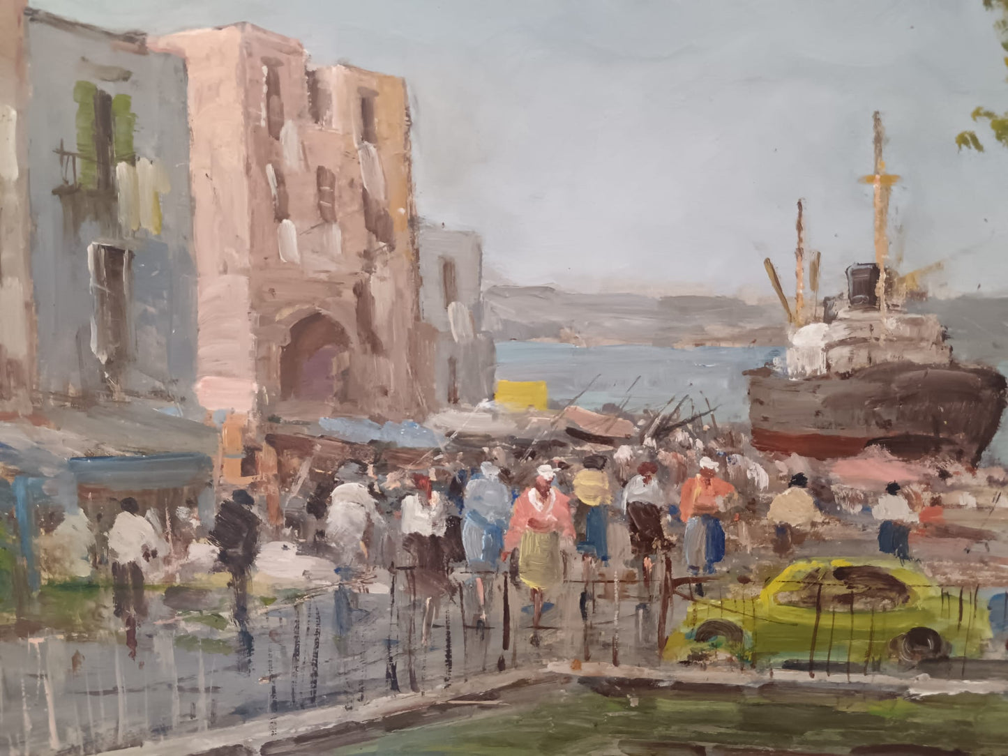 Raffaele Tozzi (Napoli XX secolo)- dipinto olio su masonite
