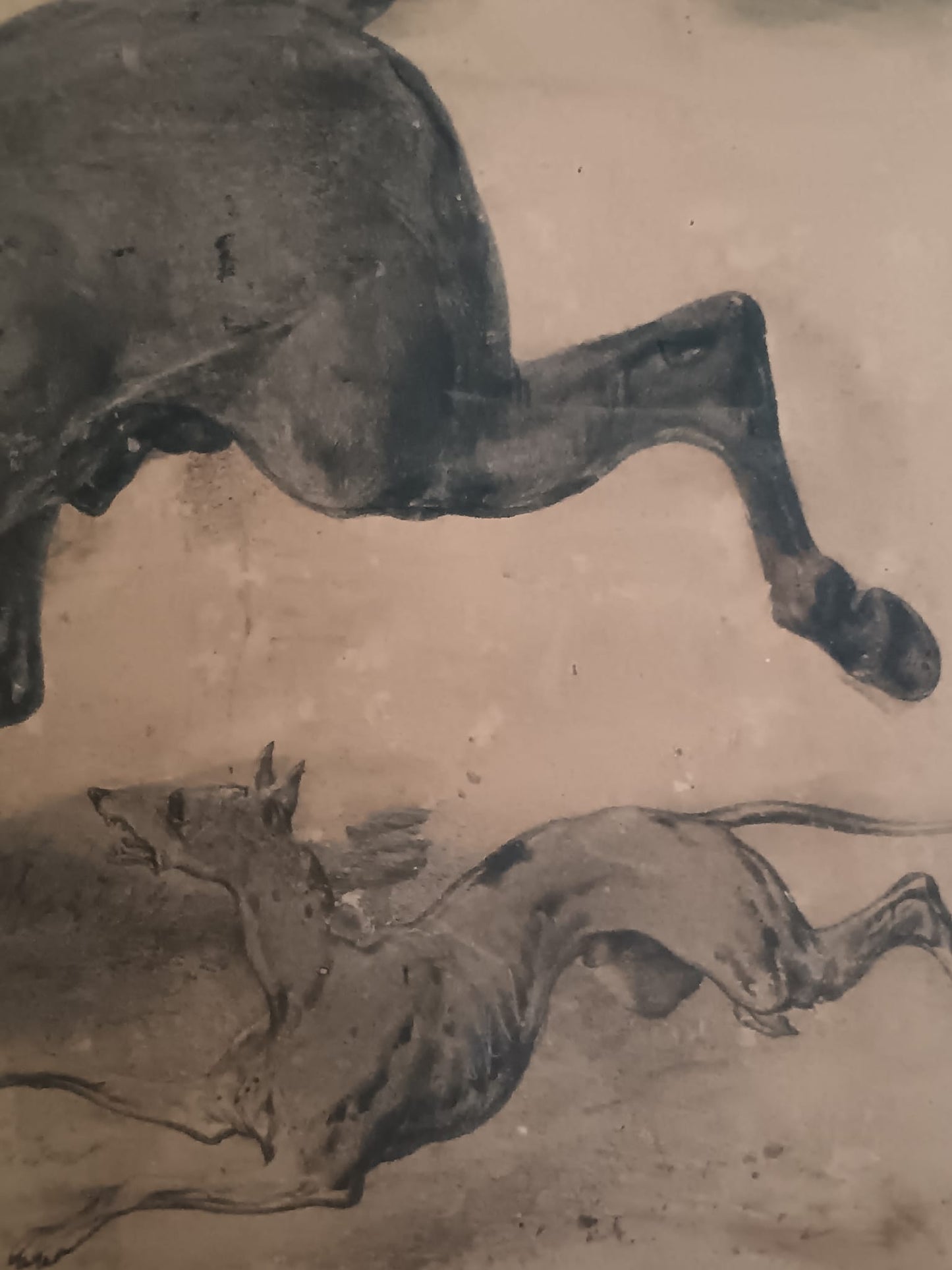 Jean Victor Adam (1801-1866)- dipinto matita su carta applicata su legno