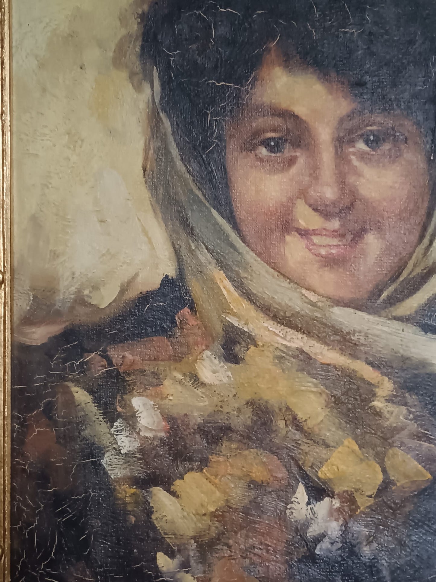 Antonio Bovo (XX Secolo)- Ritratto dipinto olio su tela