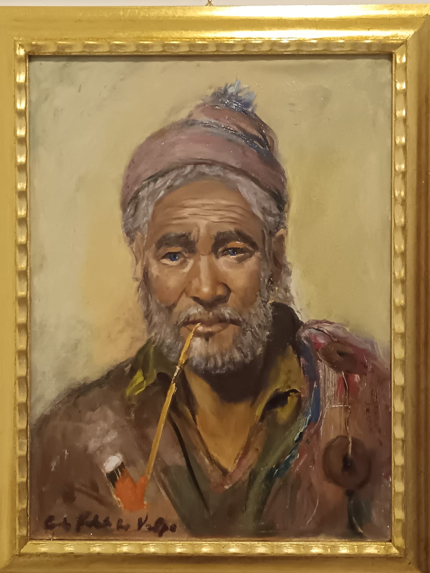 Carlo Roberto La Volpe (XX Secolo)- Il Pescatore dipinto olio su tela