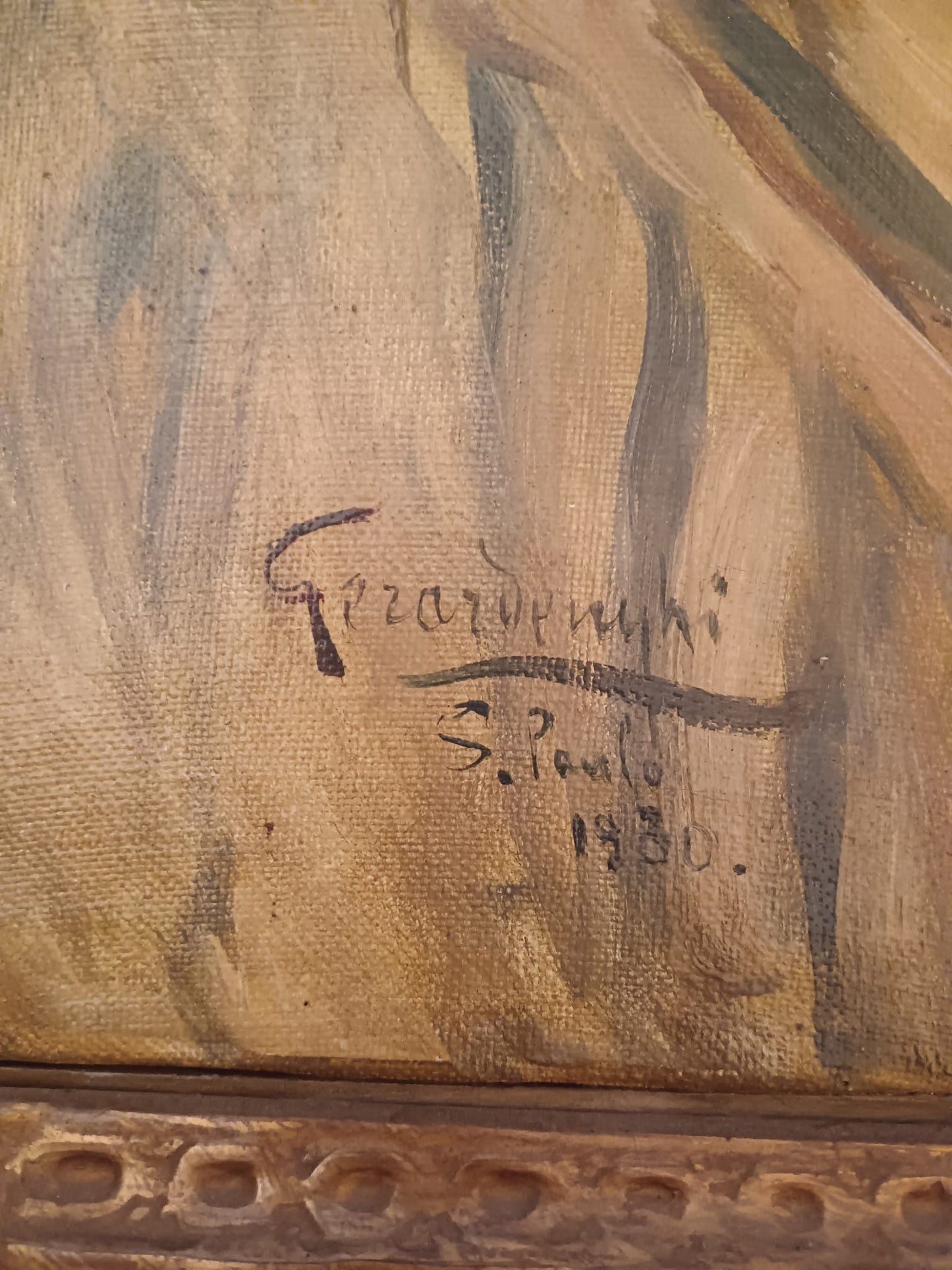Bigio Gerardenghi (1876-1957) - Ritratto dipinto olio su tela