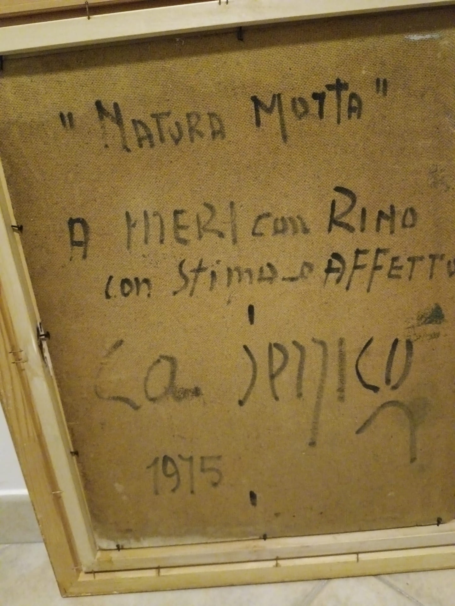Serpico (XX Secolo)- Natura morta- dipinto olio su masonite