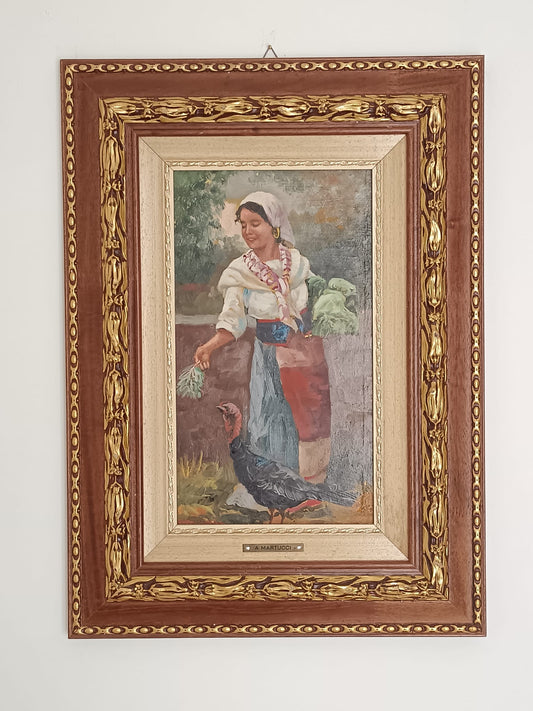 Dipinto attribuibile ad Antonio Martucci (1934)- olio su legno
