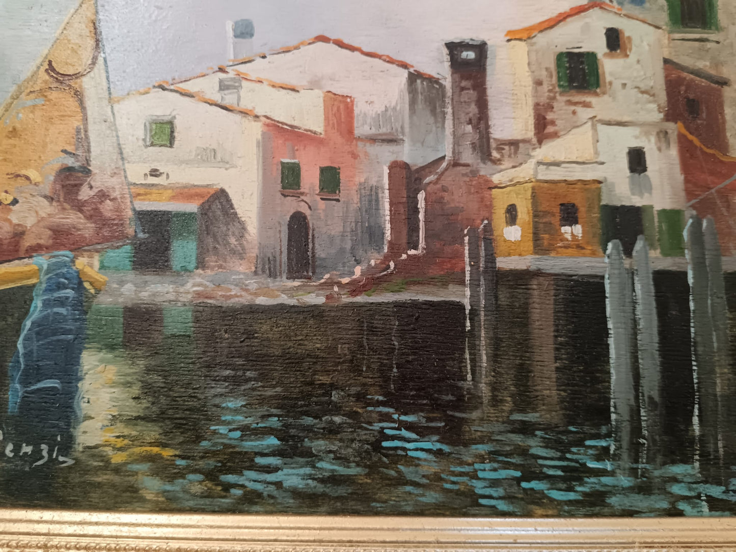 G. Renzi (XX Secolo)- dipinto olio su legno