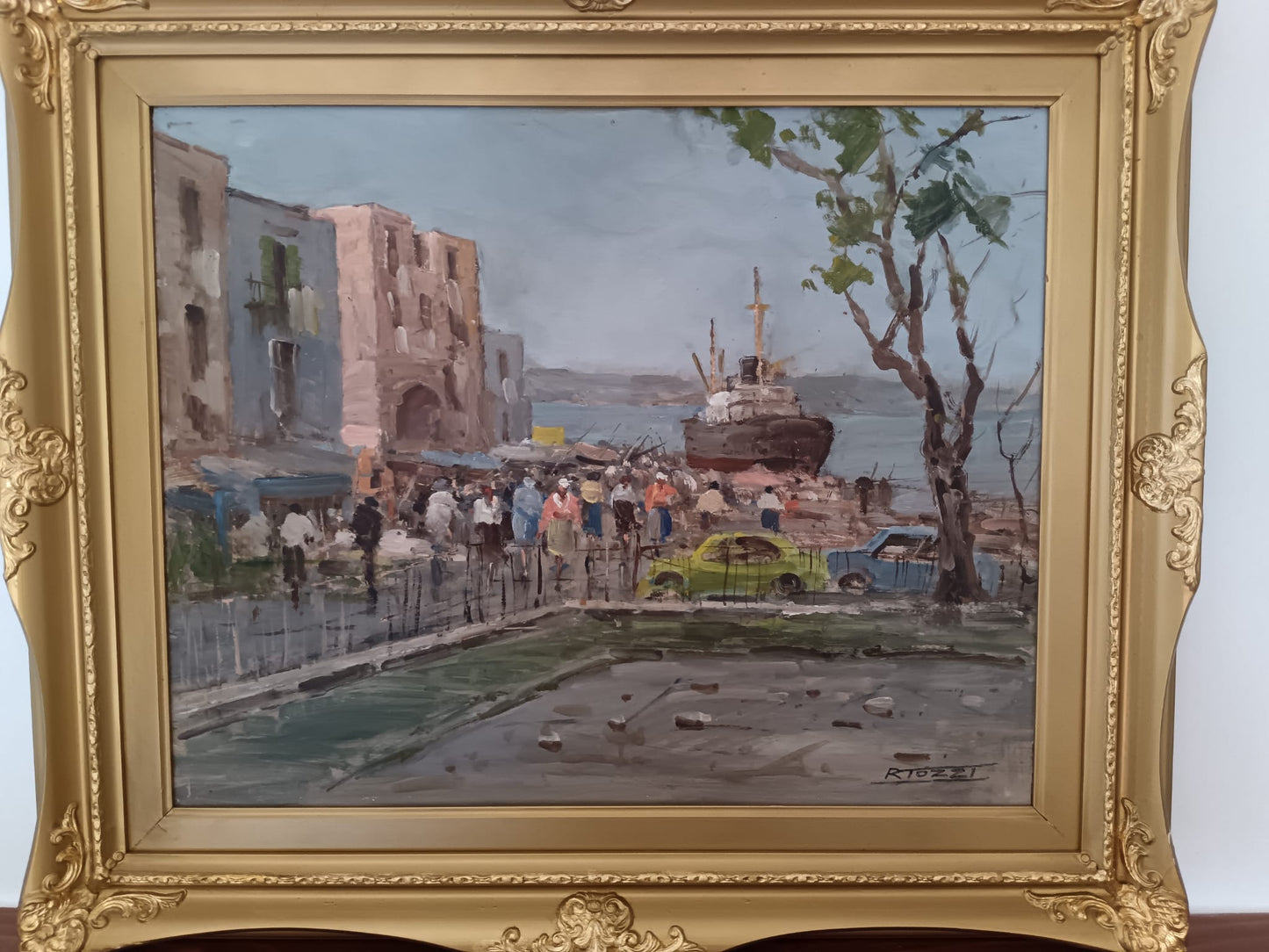 Raffaele Tozzi (Napoli XX secolo)- dipinto olio su masonite
