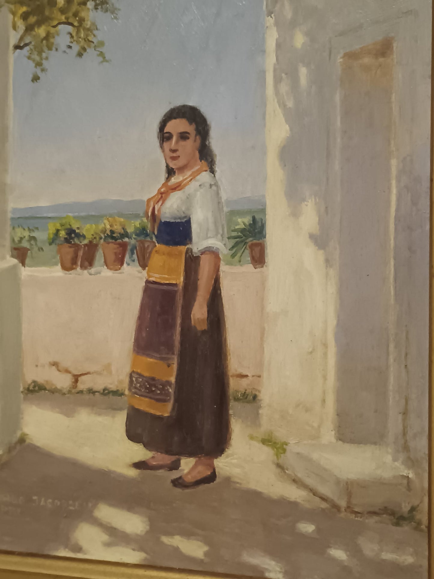 Carlo Jacobsen (1884-1960)- pittore scenografo
Dipinto olio su tela (prima metà del novecento)