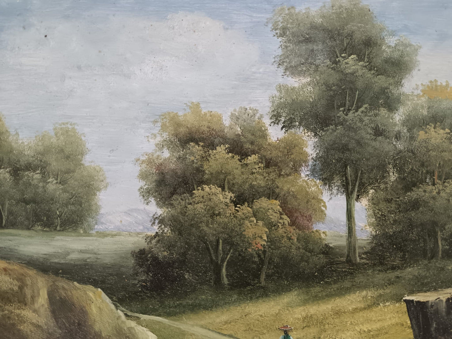 Paesaggio- dipinto olio su legno epoca (XX secolo)
