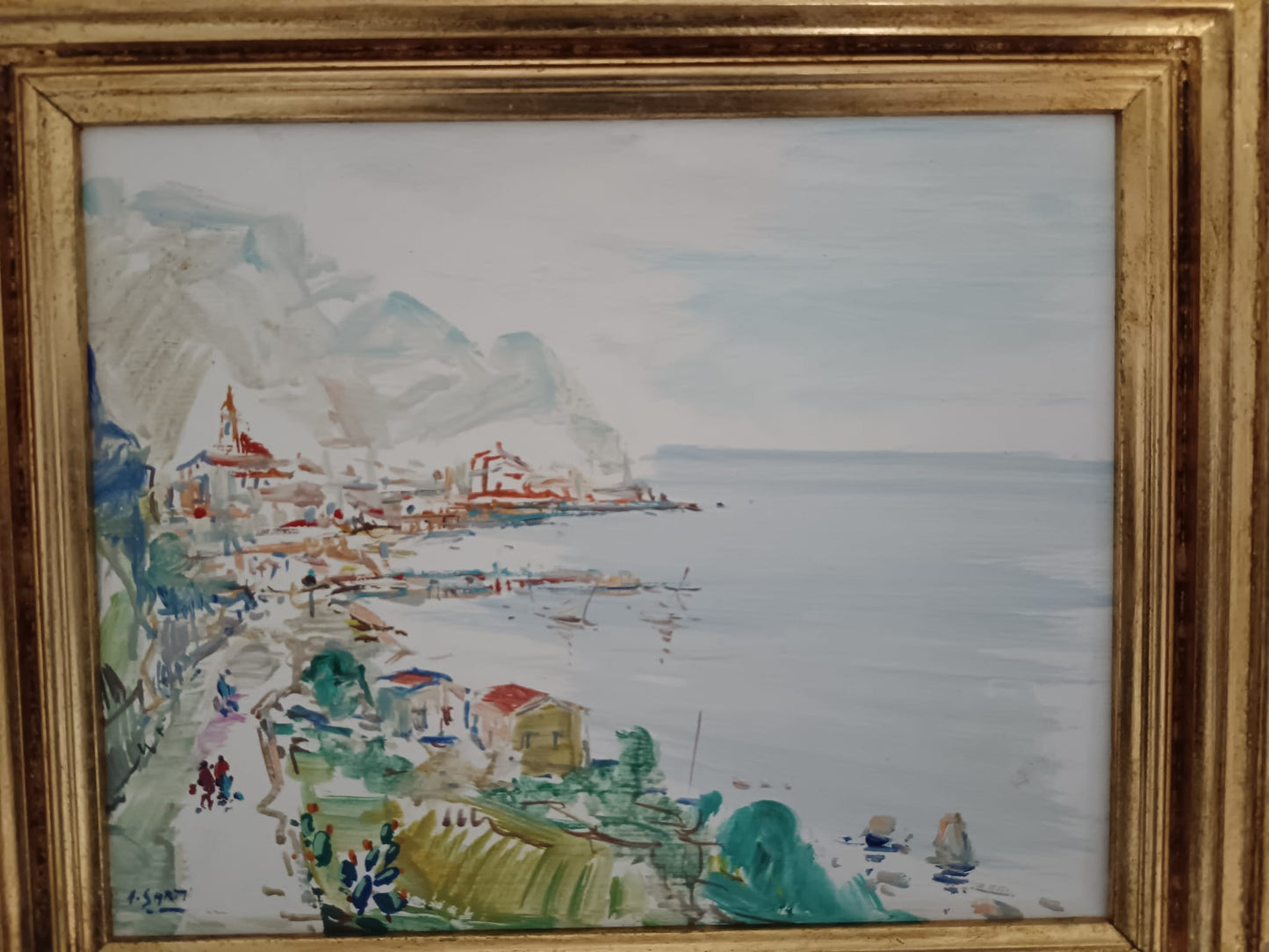 Paesaggio- dipinto tecnica mista su legno
