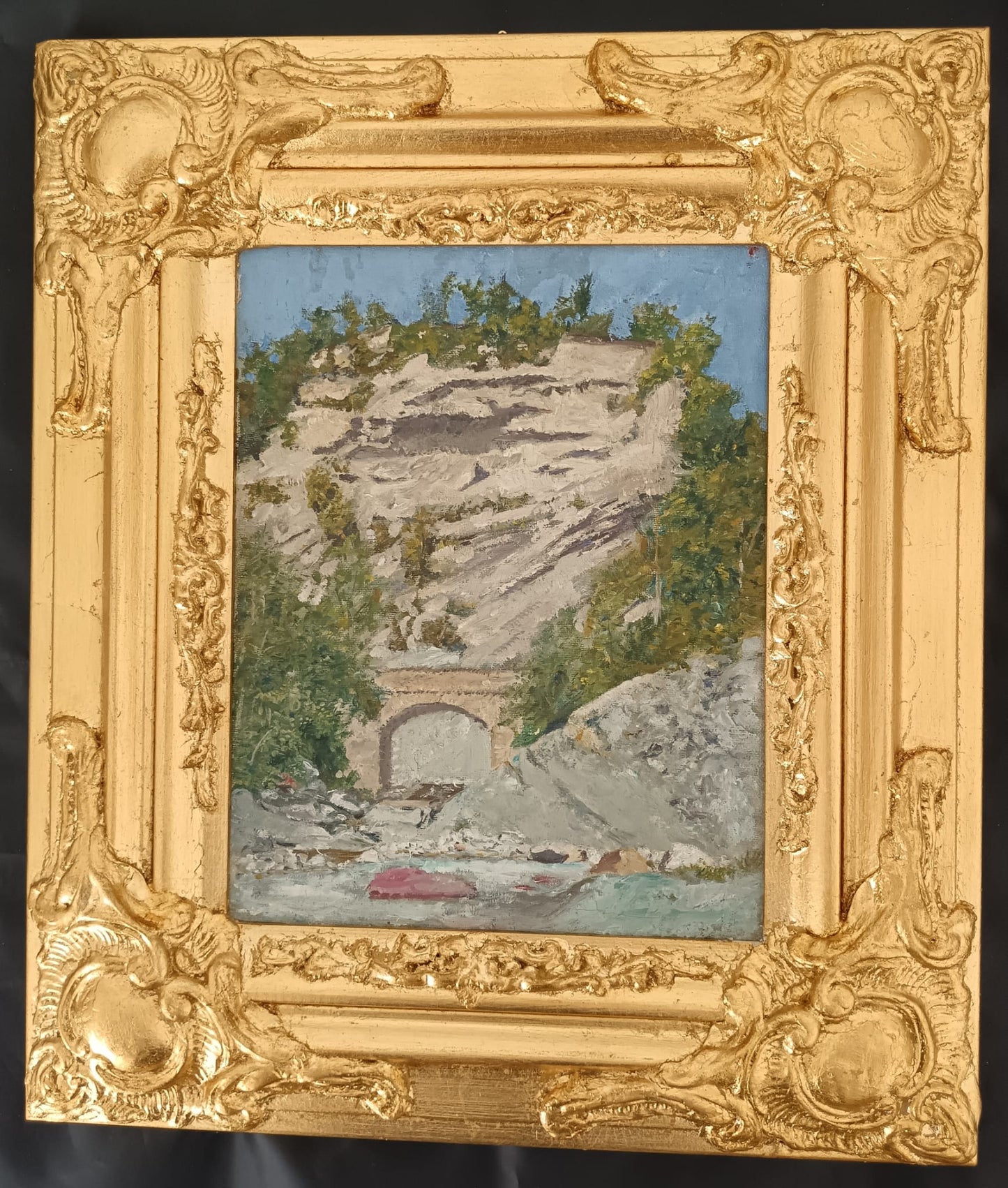 Paesaggio- dipinto olio su tela (prima metà del novecento)