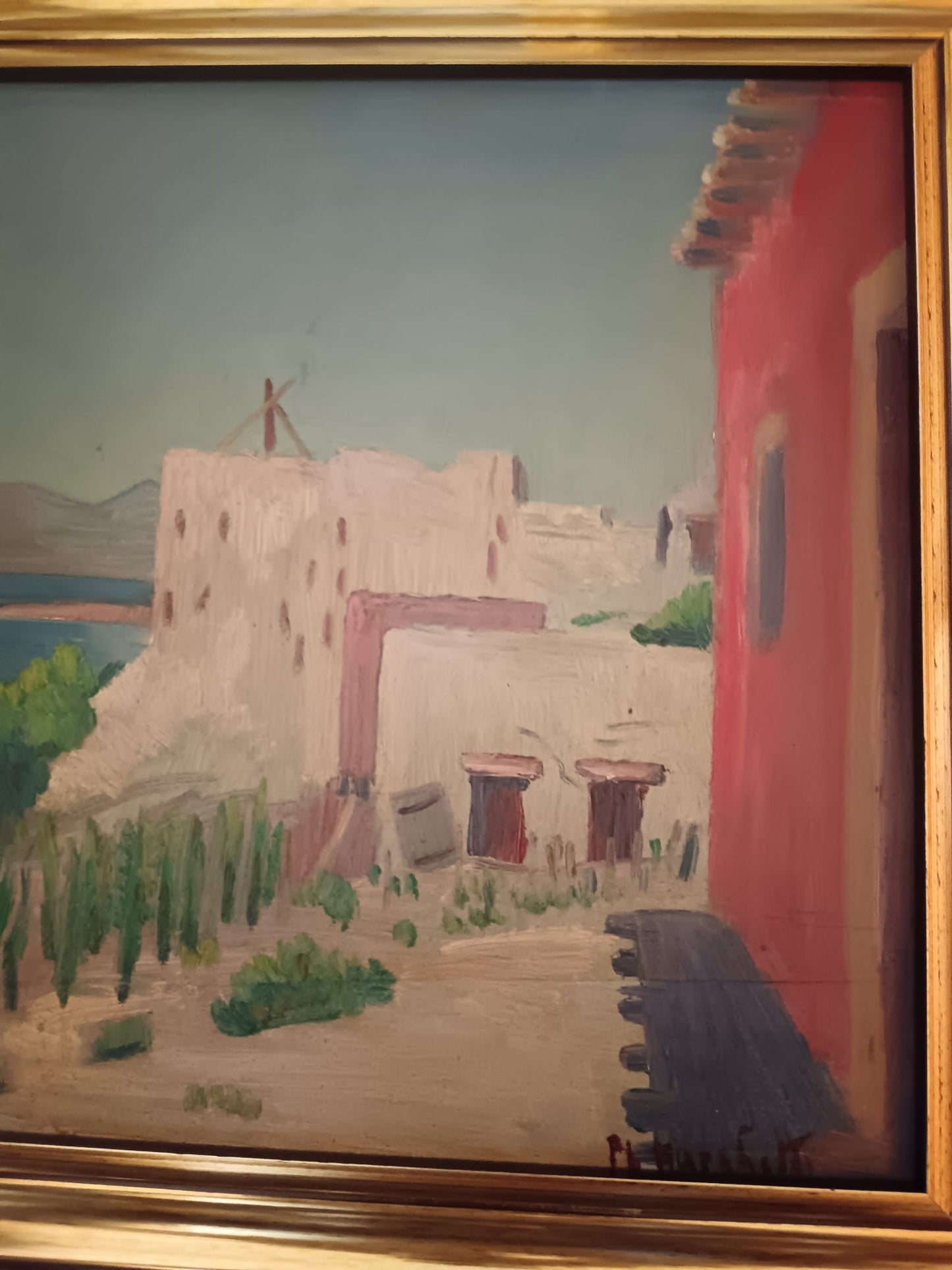 Paolo Luigi Marchetti- paesaggio dipinto olio su legno