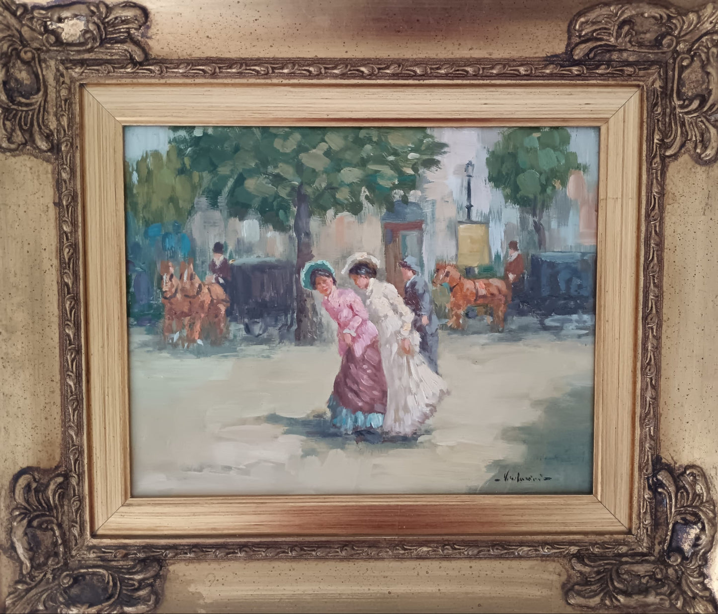 Giovanni Vicedomini ( Nocera 1946)- dipinto olio su legno (epoca XX Secolo)