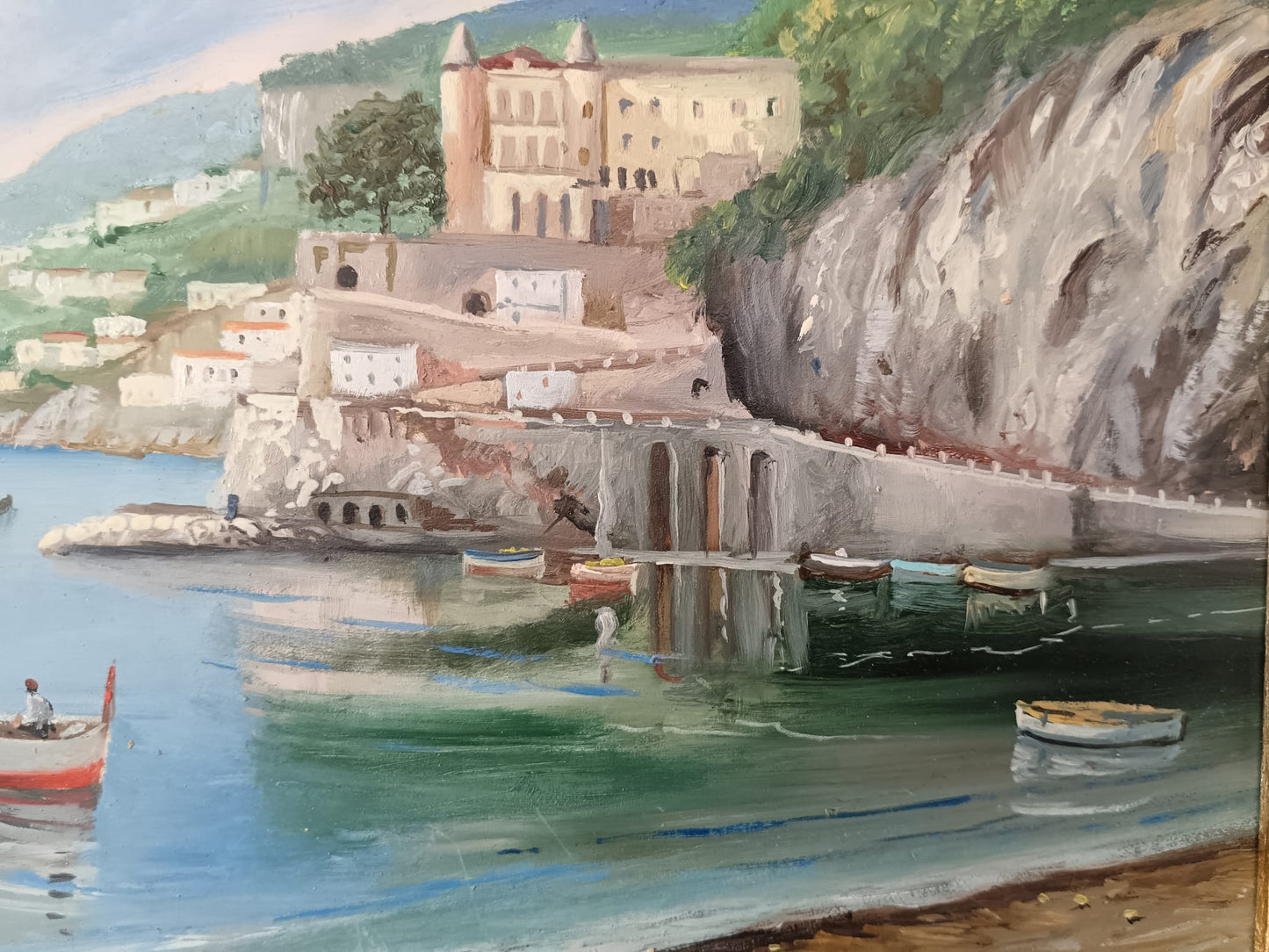 Giuseppe Luongo (1948)- Maiori- dipinto olio su pannello