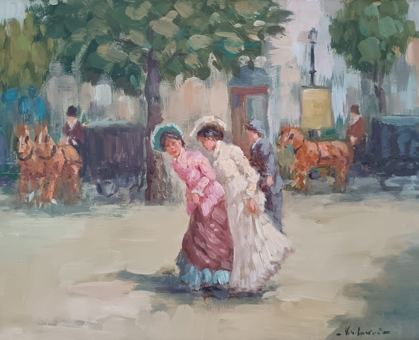 Giovanni Vicedomini ( Nocera 1946)- dipinto olio su legno (epoca XX Secolo)