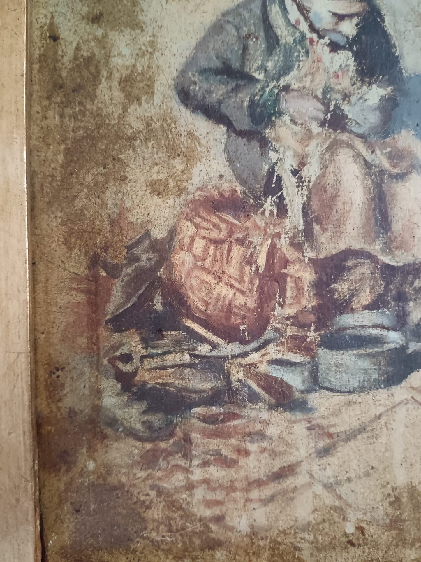 Vincenzo Migliaro (Napoli, 1858 – 1938)- Figura - dipinto olio su legno