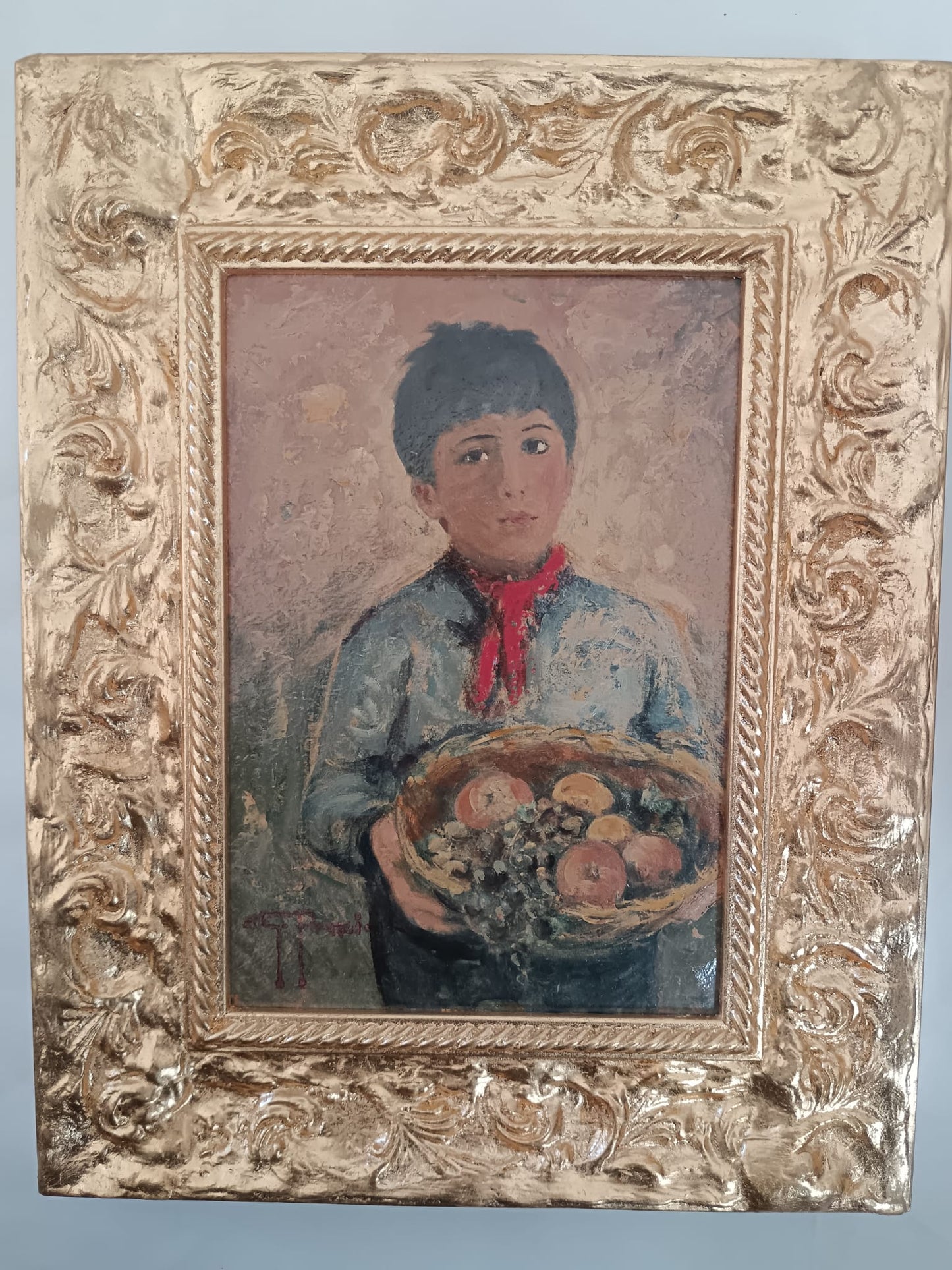 Giovanni Prassi (Napoli 1945)- dipinto olio su cartoncino