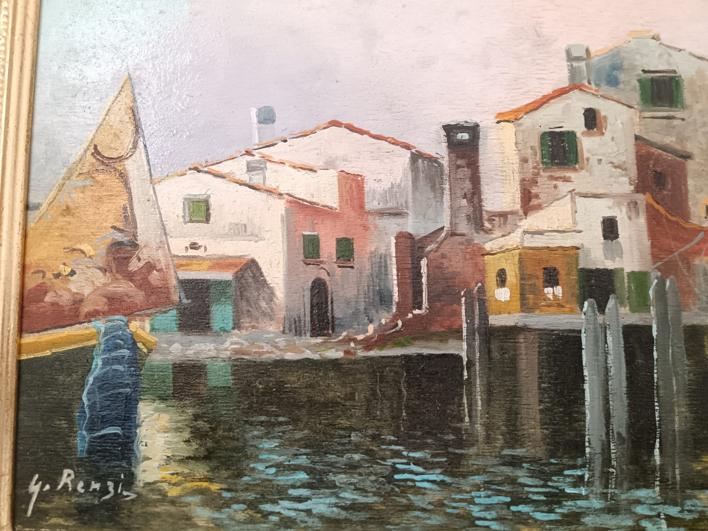 G. Renzi (XX Secolo)- dipinto olio su legno