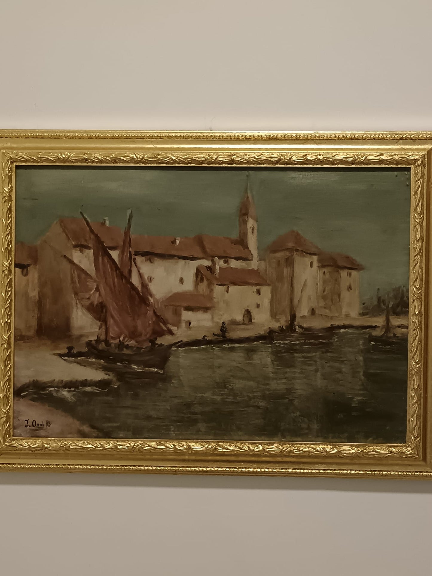 Francesco Orsi (XX Secolo)- Scorcio di Torcello- dipinto olio su tela