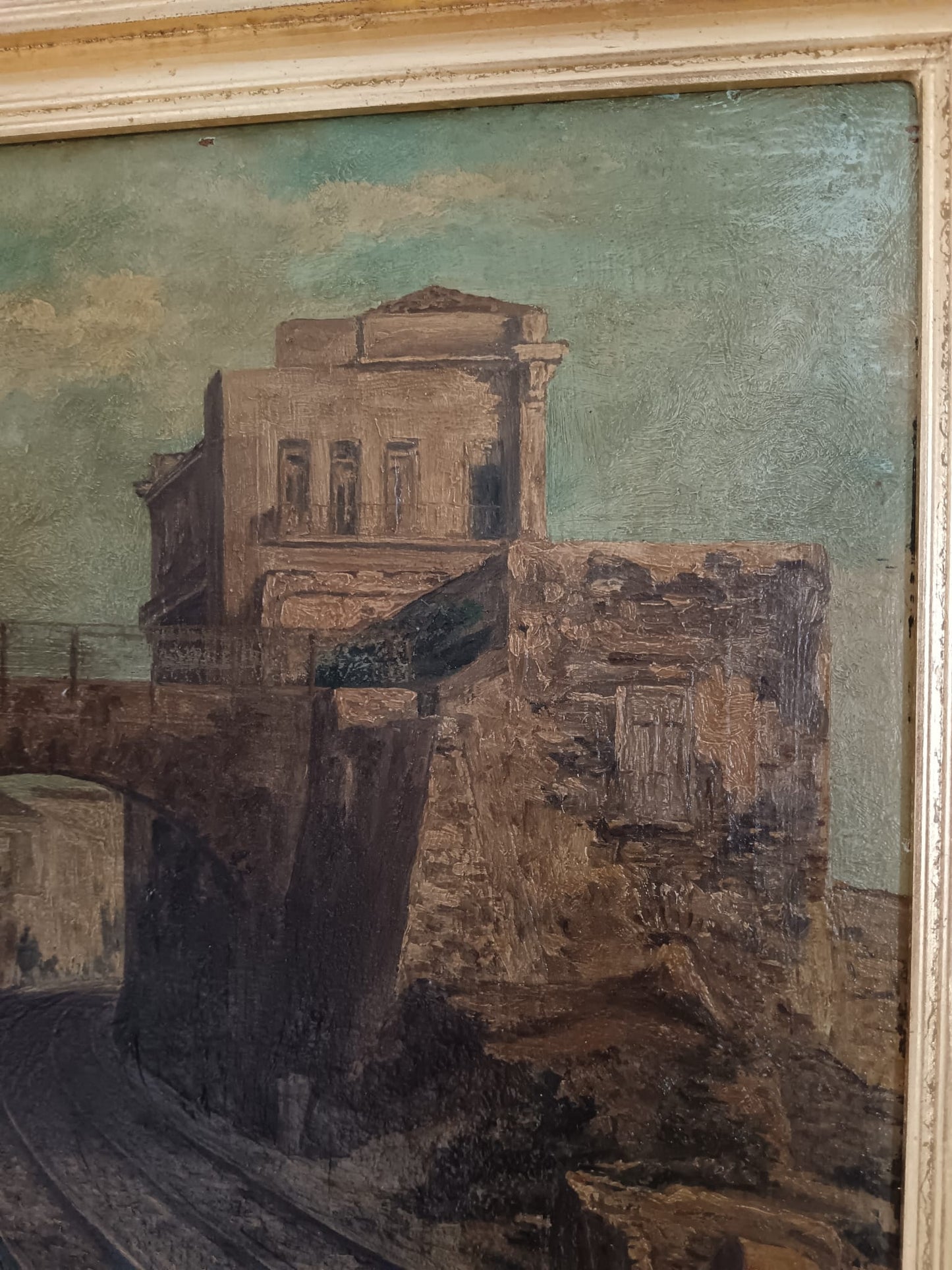 Giuseppe Trapani (scuola Napoletana XX Secolo)- dipinto olio su legno