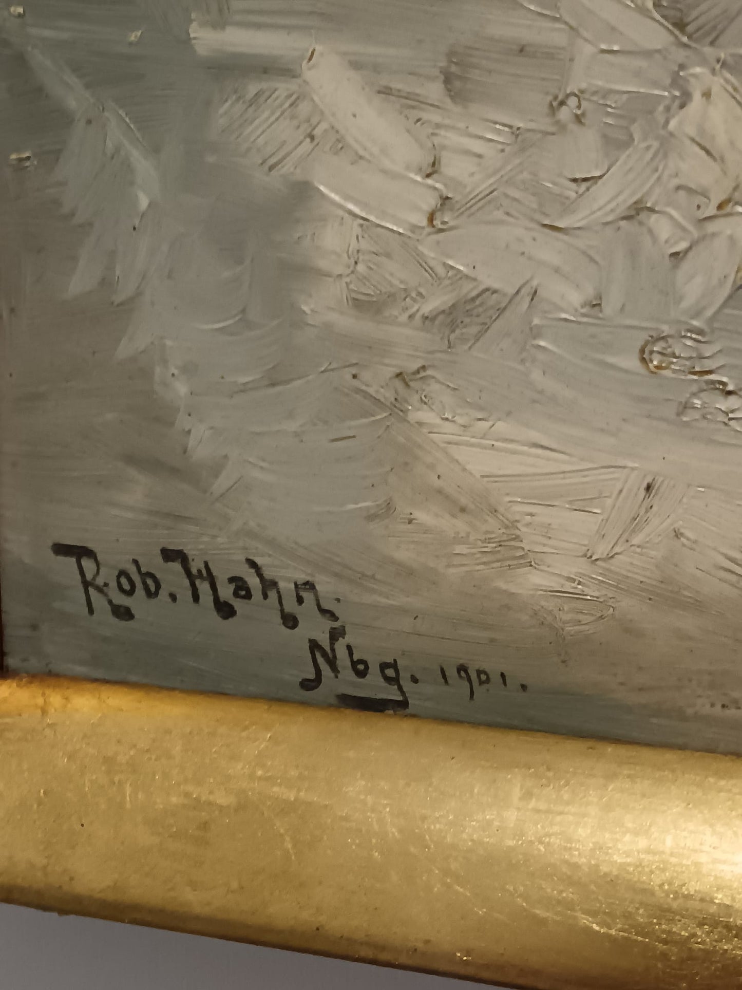 Robert Hahn (Germany 1883-1940)- antico dipinto olio su pannello