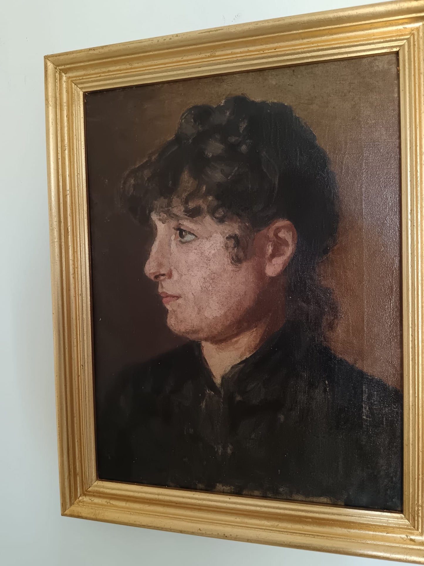 Ritratto (Scuola Italiana XIX Secolo)- dipinto olio su tela