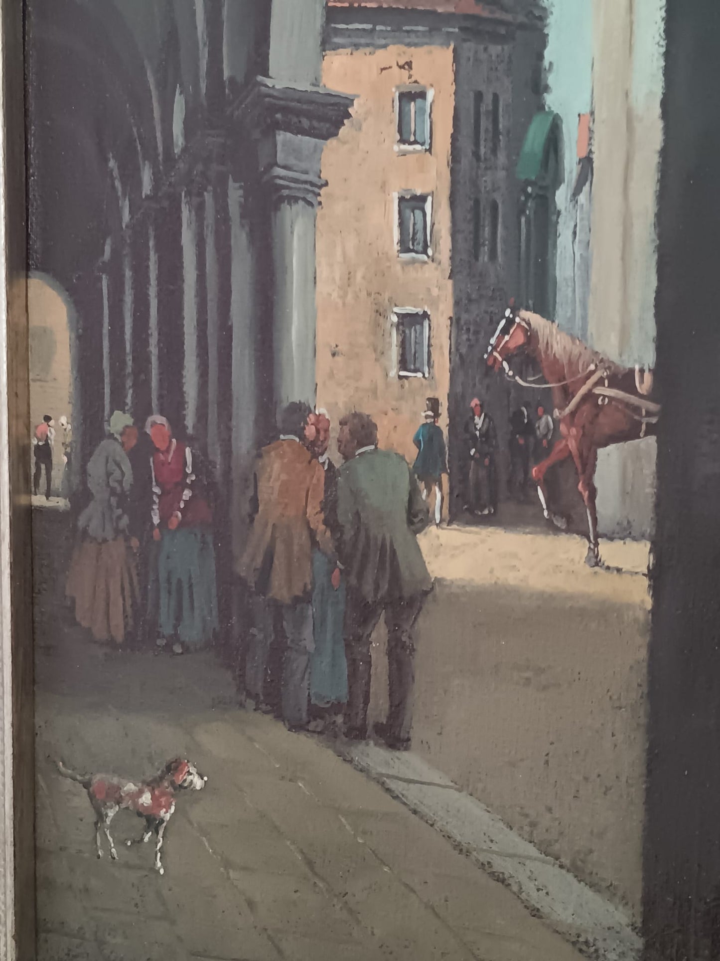 Antonio Ferri (scuola Italiana XIX/XX Secolo)- dipinto olio su tela applicata su cartoncino