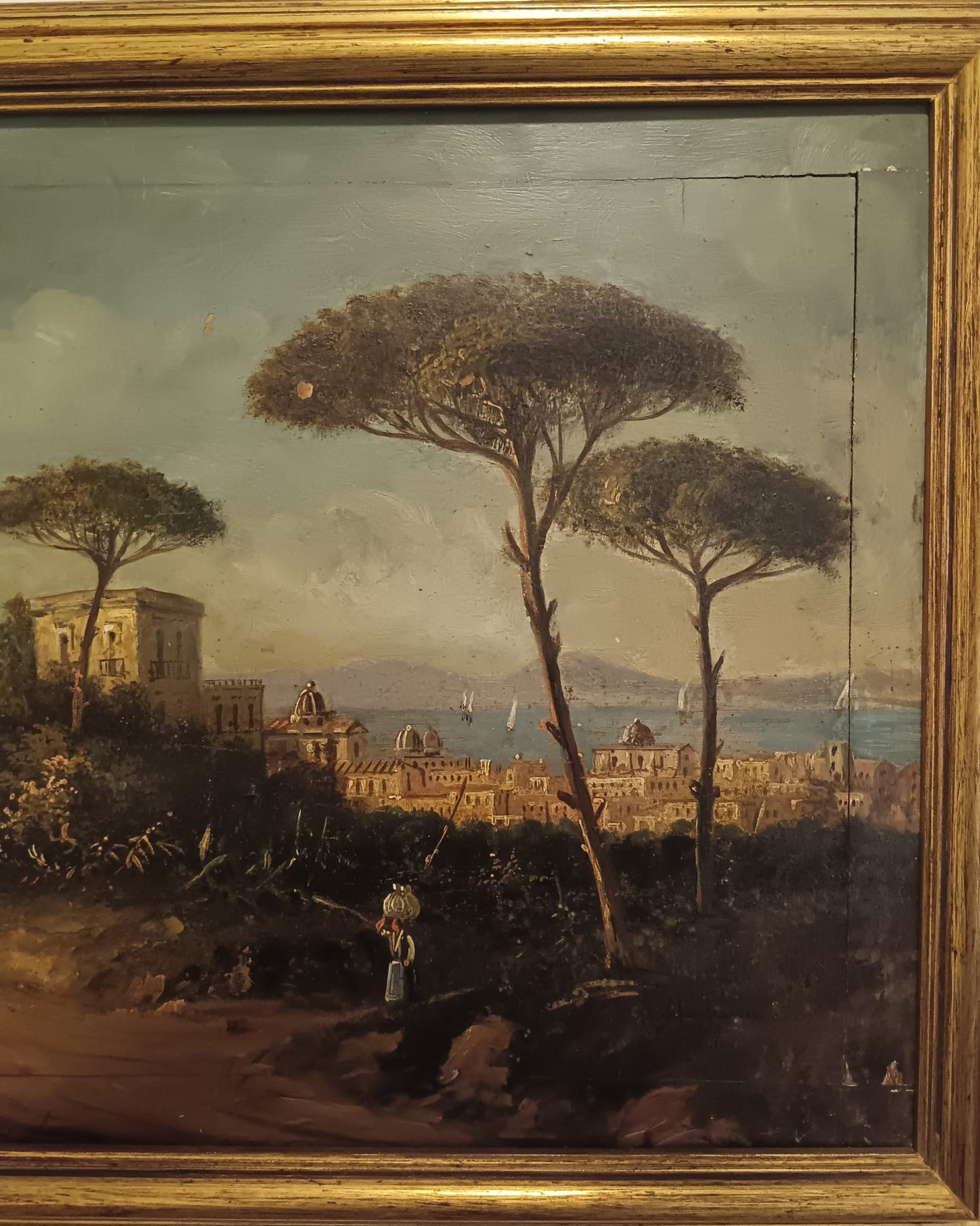 Scuola Di Posillipo ( lXIX Secolo)- dipinto olio su legno
