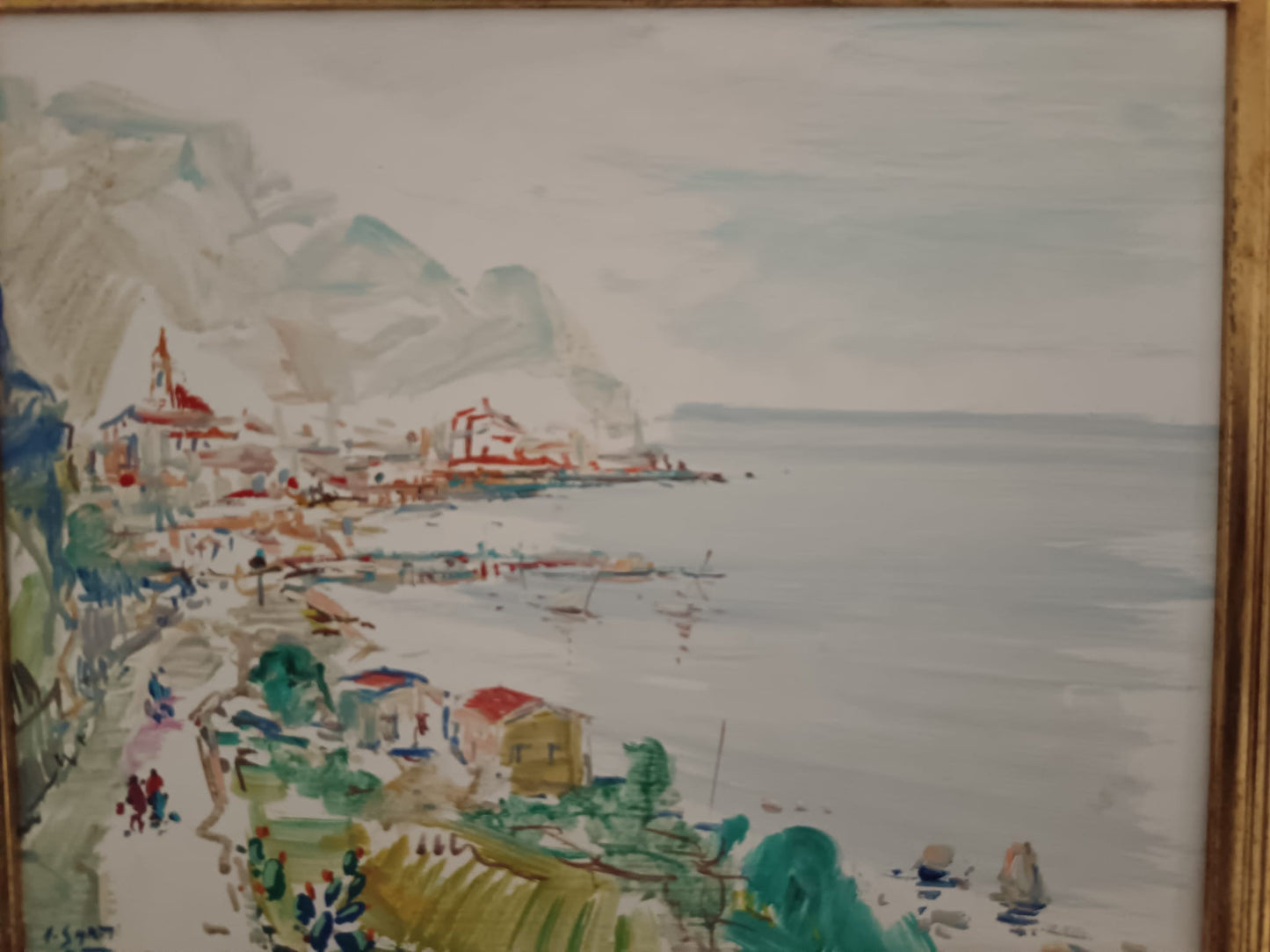 Paesaggio- dipinto tecnica mista su legno