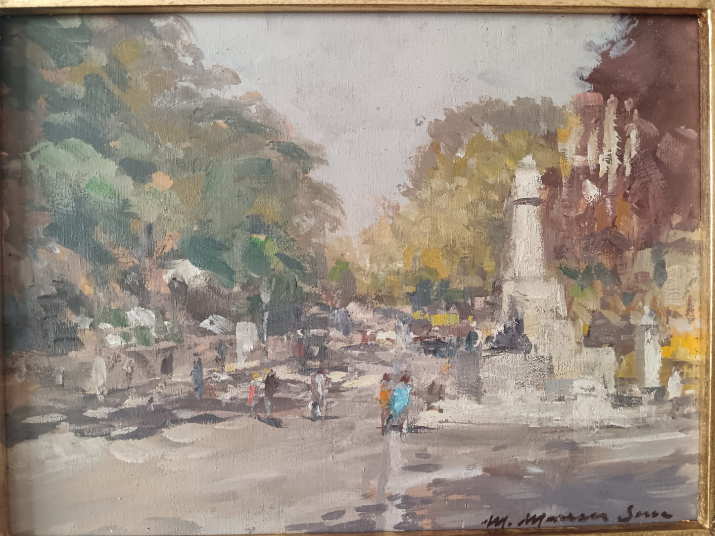 Mario Maresca Serra (Napoli 1911-1991)- dipinto olio su legno