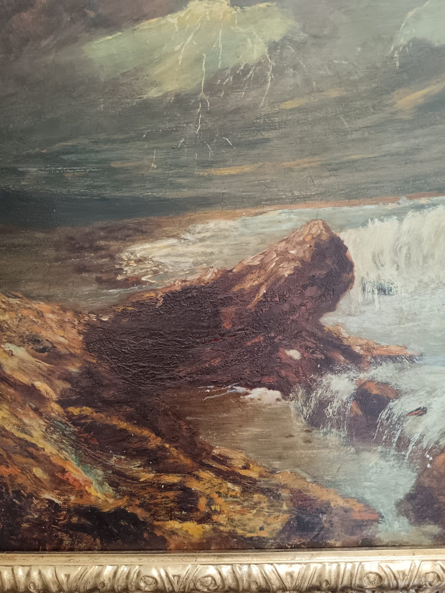 Vincenzo Bizzarro (XX Secolo)- La Deriva, dipinto olio su legno