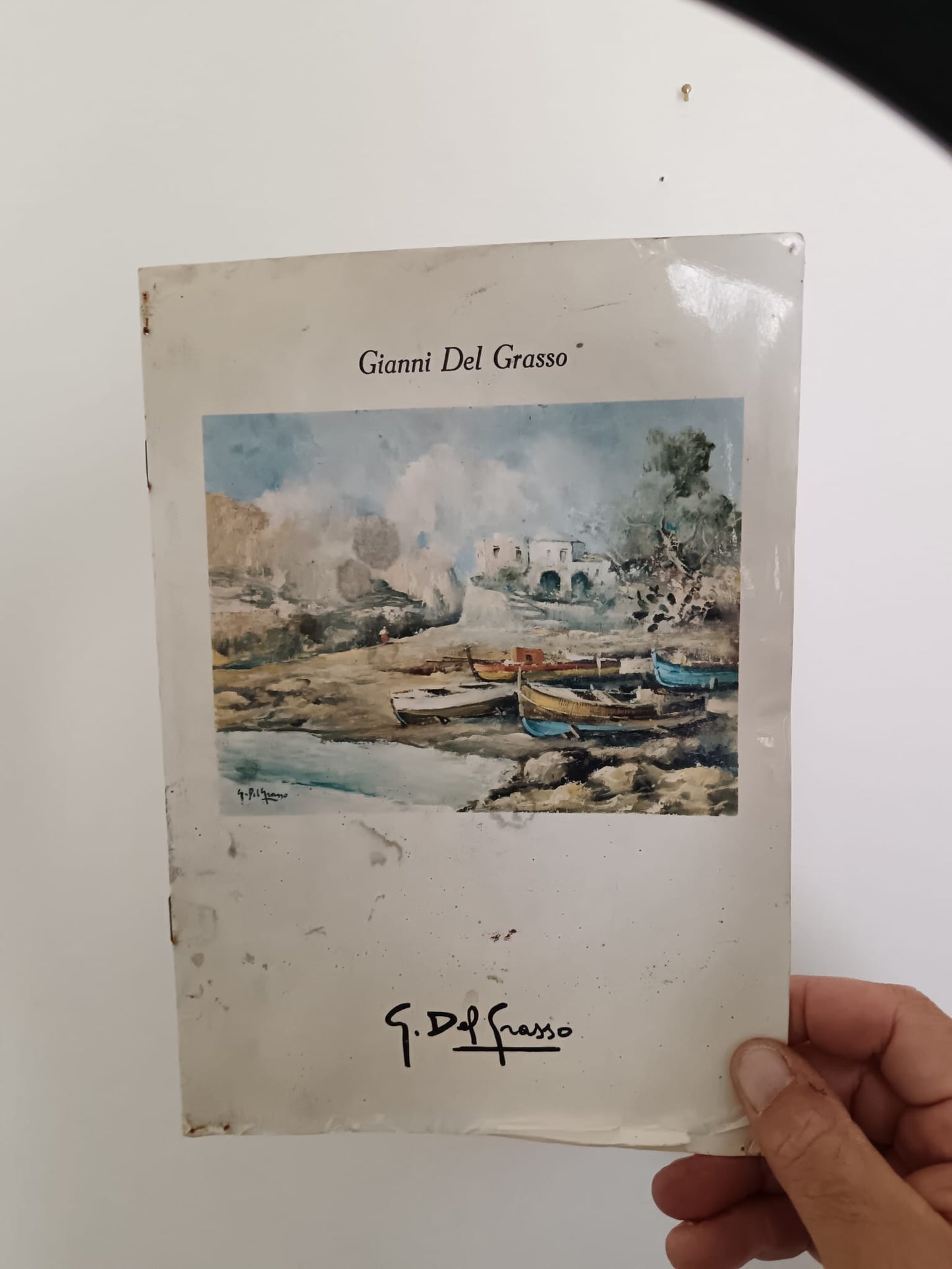 Gianni Del Grasso (Torre Del Greco 1945)- paesaggio vesuviano dipinto olio su tela