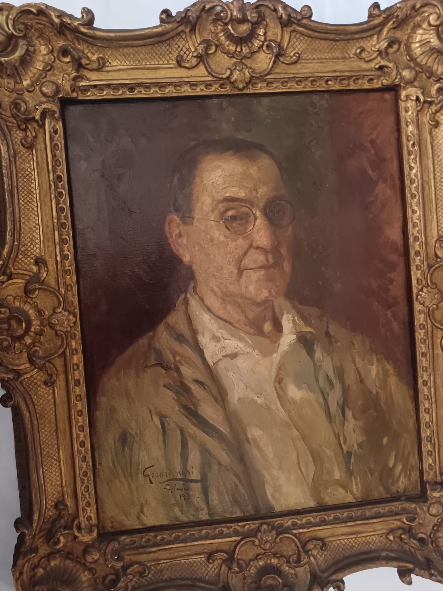 Bigio Gerardenghi (1876-1957) - Ritratto dipinto olio su tela