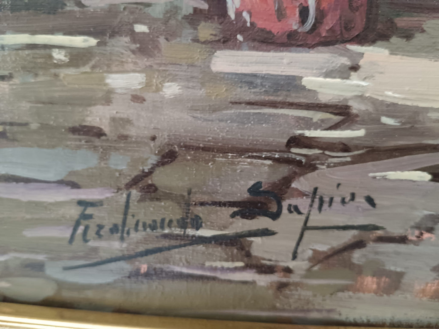 Ferdinando Sapio ( 1955) dipinto olio su tela- epoca XX secolo
