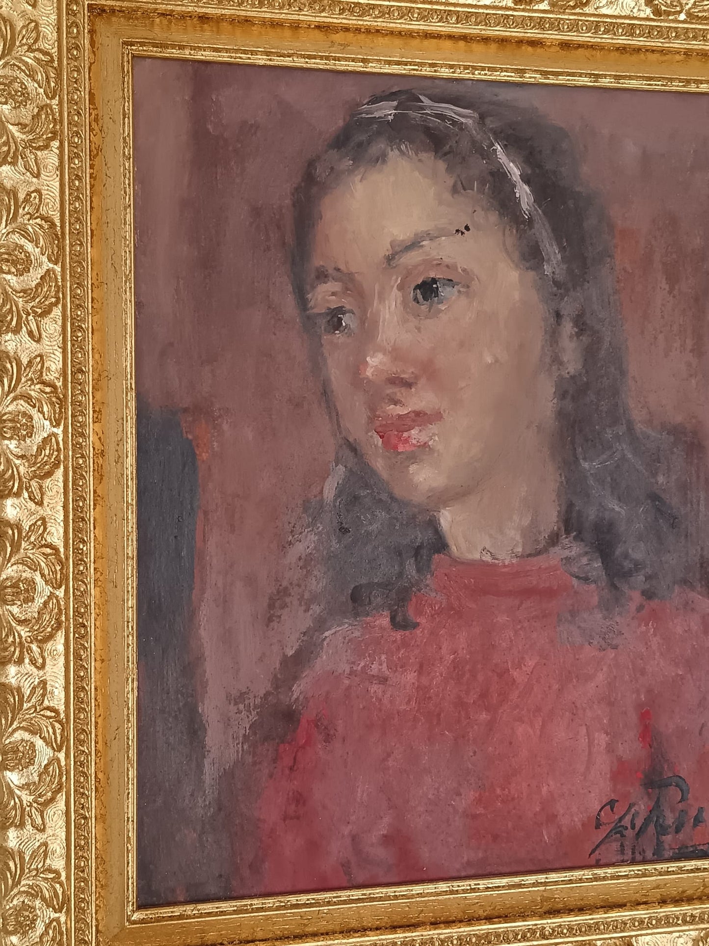 Giovanni Pane (1928-2010)- dipinto olio su cartoncino XX Secolo