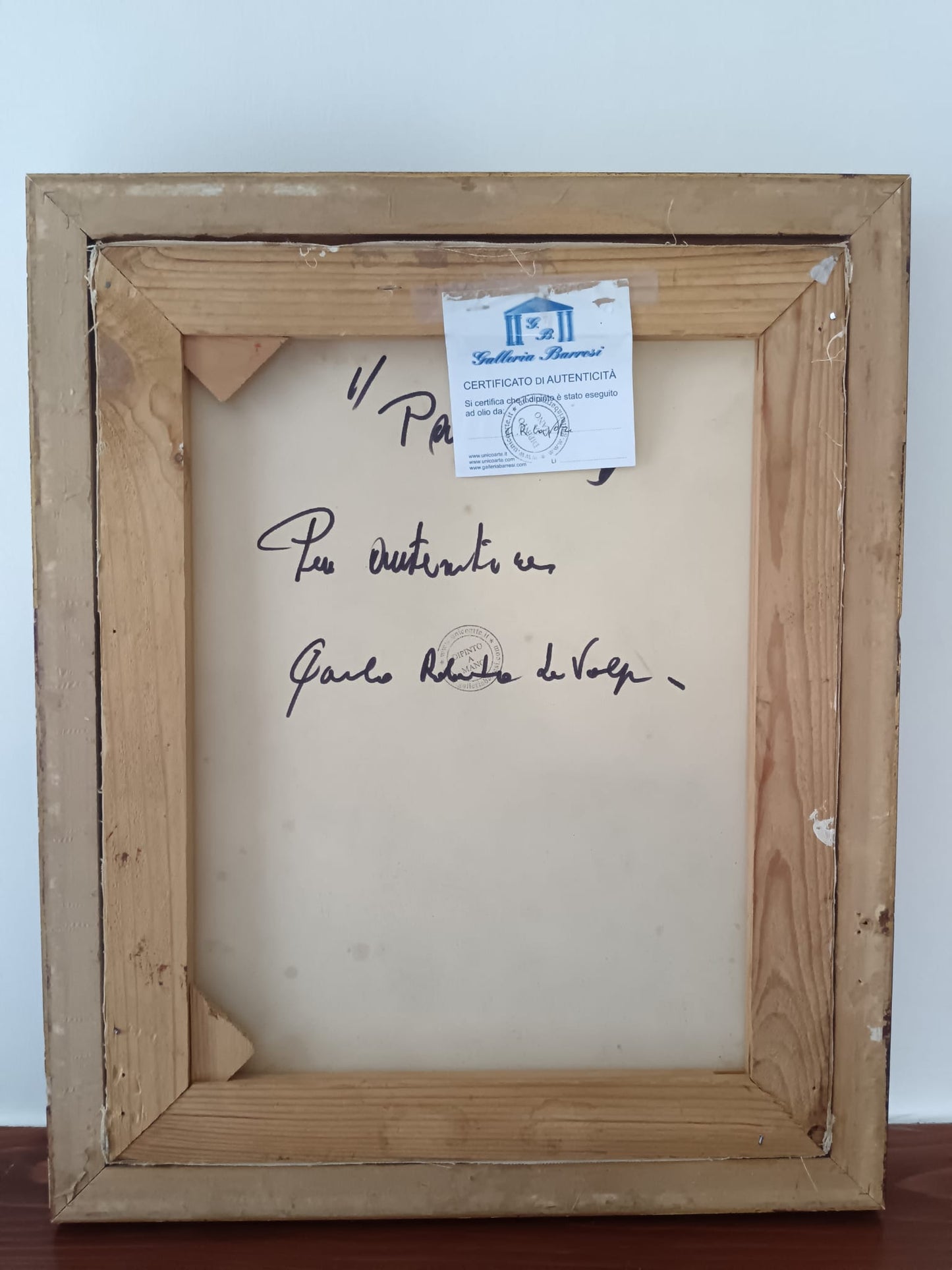 Carlo Roberto La Volpe ( XX secolo)- dipinto olio su tela