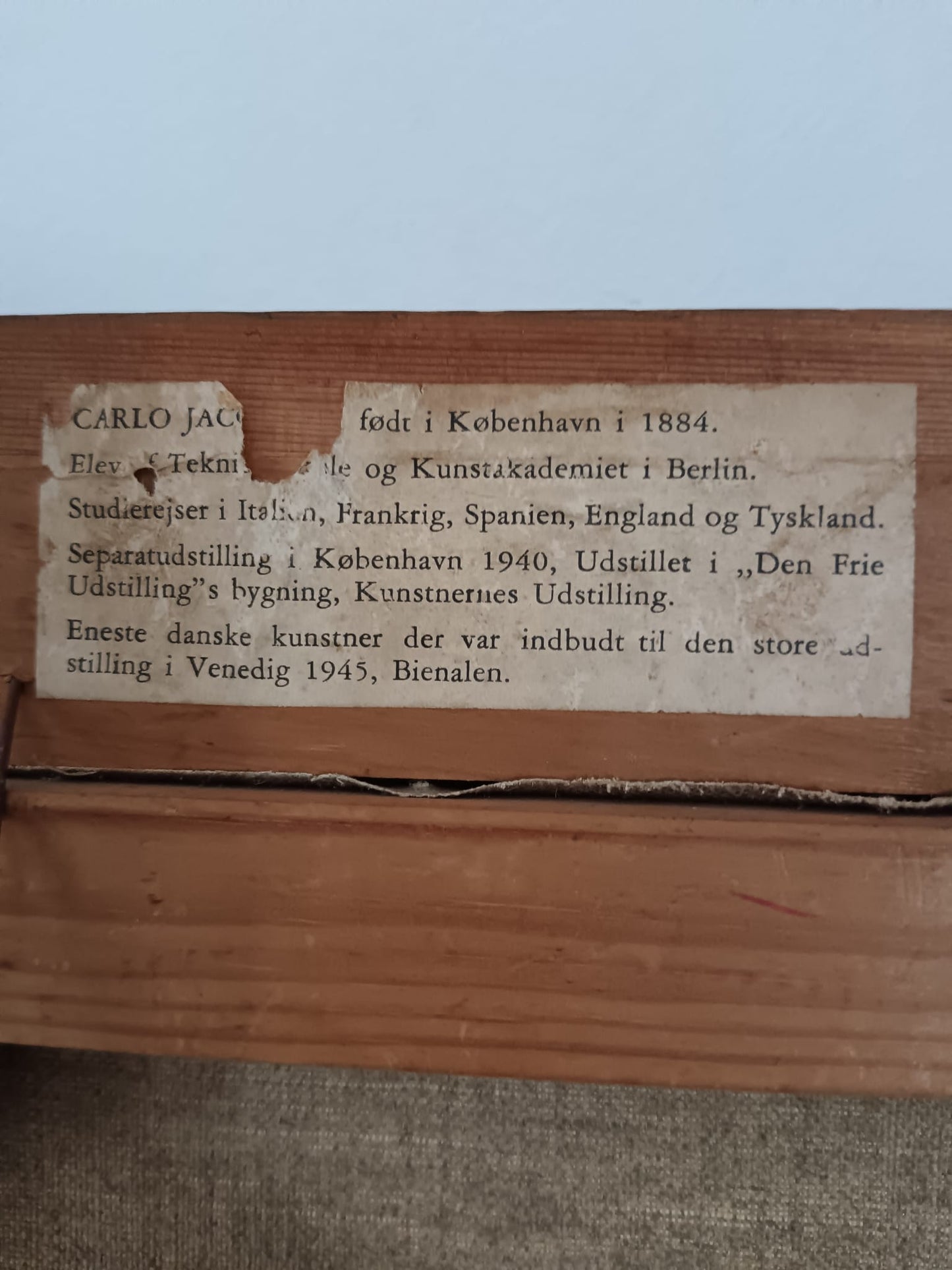 Carlo Jacobsen (1884-1960)- pittore scenografo
Dipinto olio su tela (prima metà del novecento)