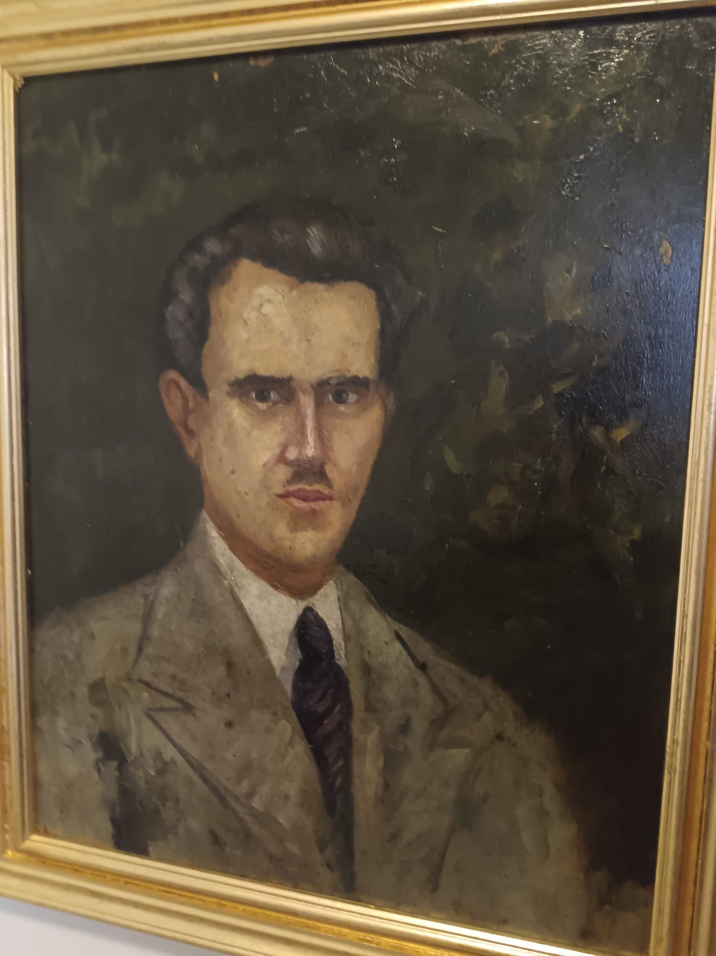 Antico ritratto- primo novecento olio su legno