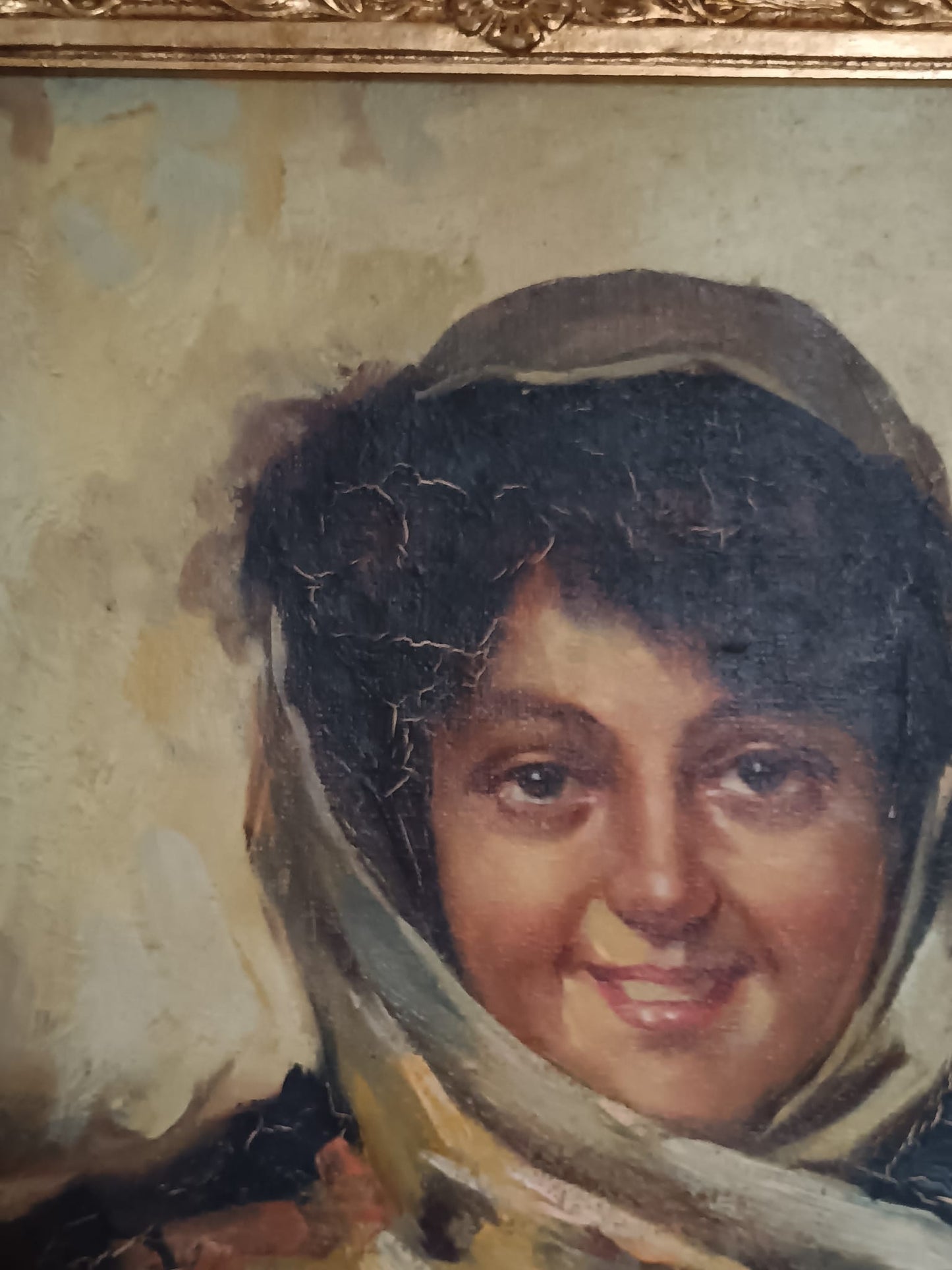 Antonio Bovo (XX Secolo)- Ritratto dipinto olio su tela