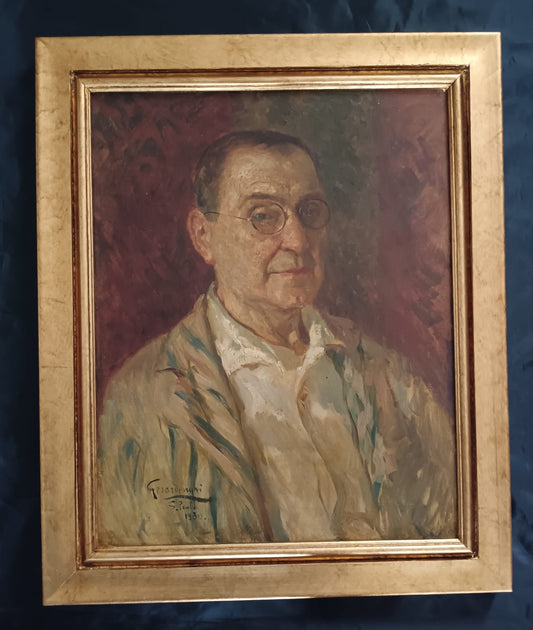 Bigio Gerardenghi (1876-1957)- ritratto dipinto olio su tela