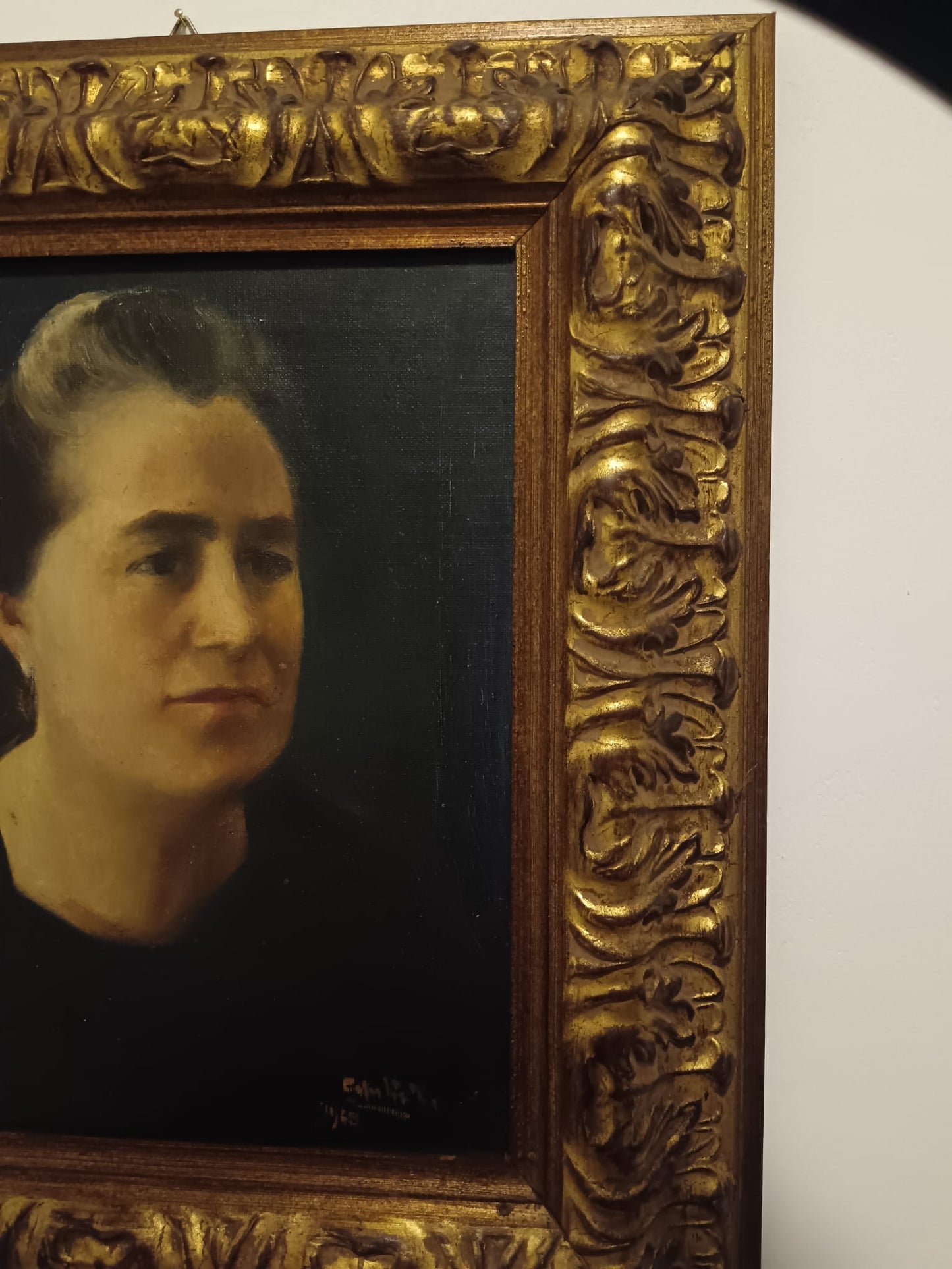 Edmondo Giuliani (1915-2007)- ritratto dipinto olio su olio